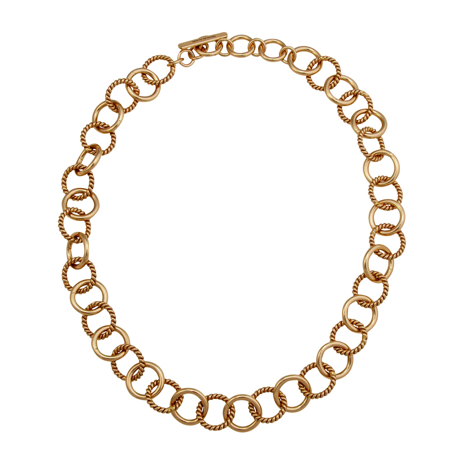 Alchemia Twisted Shiny Circle Necklace | Charles Albert Jewelry