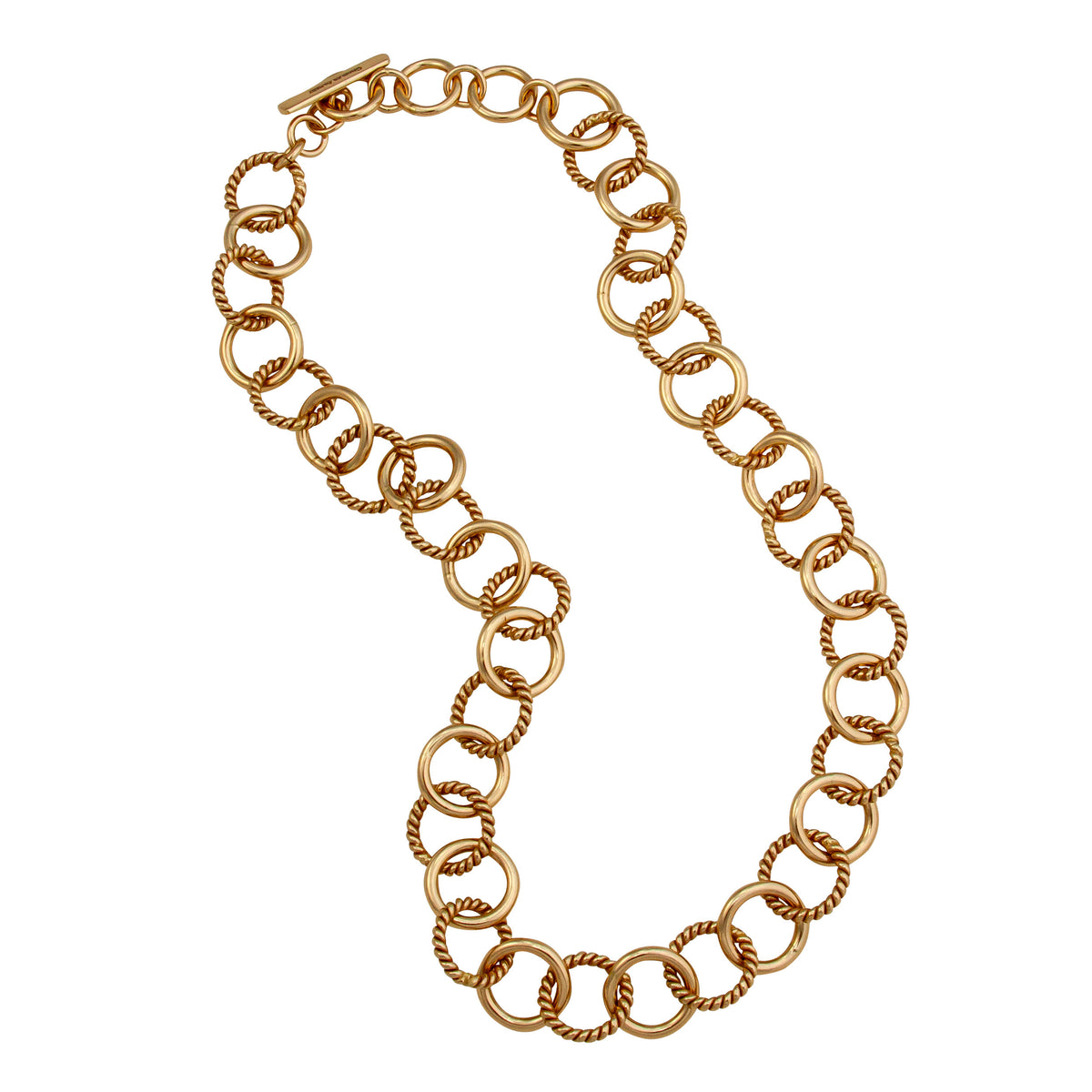 Alchemia Twisted Shiny Circle Necklace | Charles Albert Jewelry