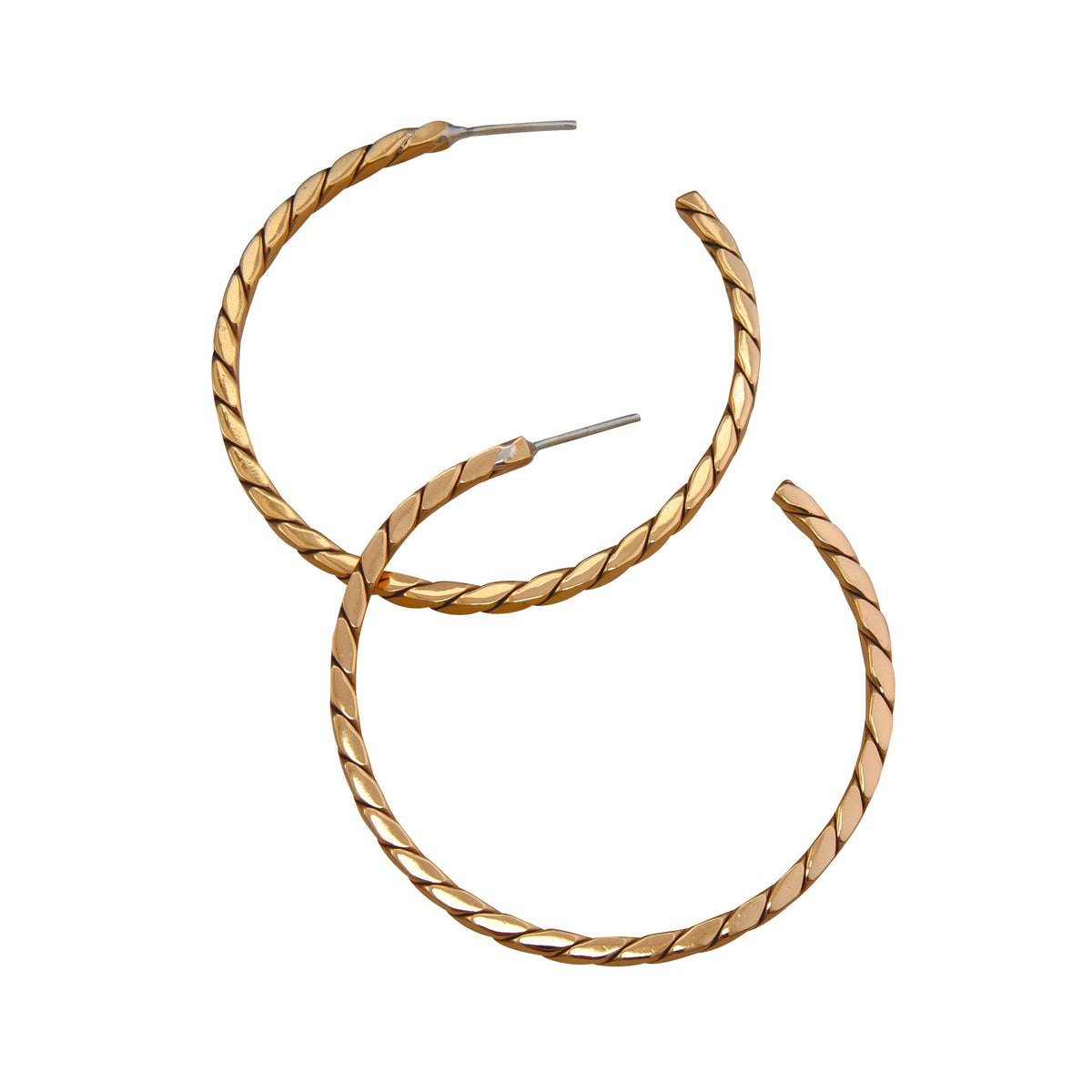 Alchemia Twist Hoop Post Earring | Charles Albert Jewelry