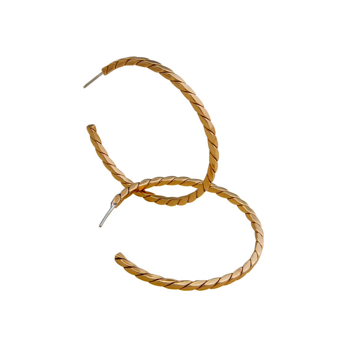 Alchemia Twist Hoop Post Earring | Charles Albert Jewelry