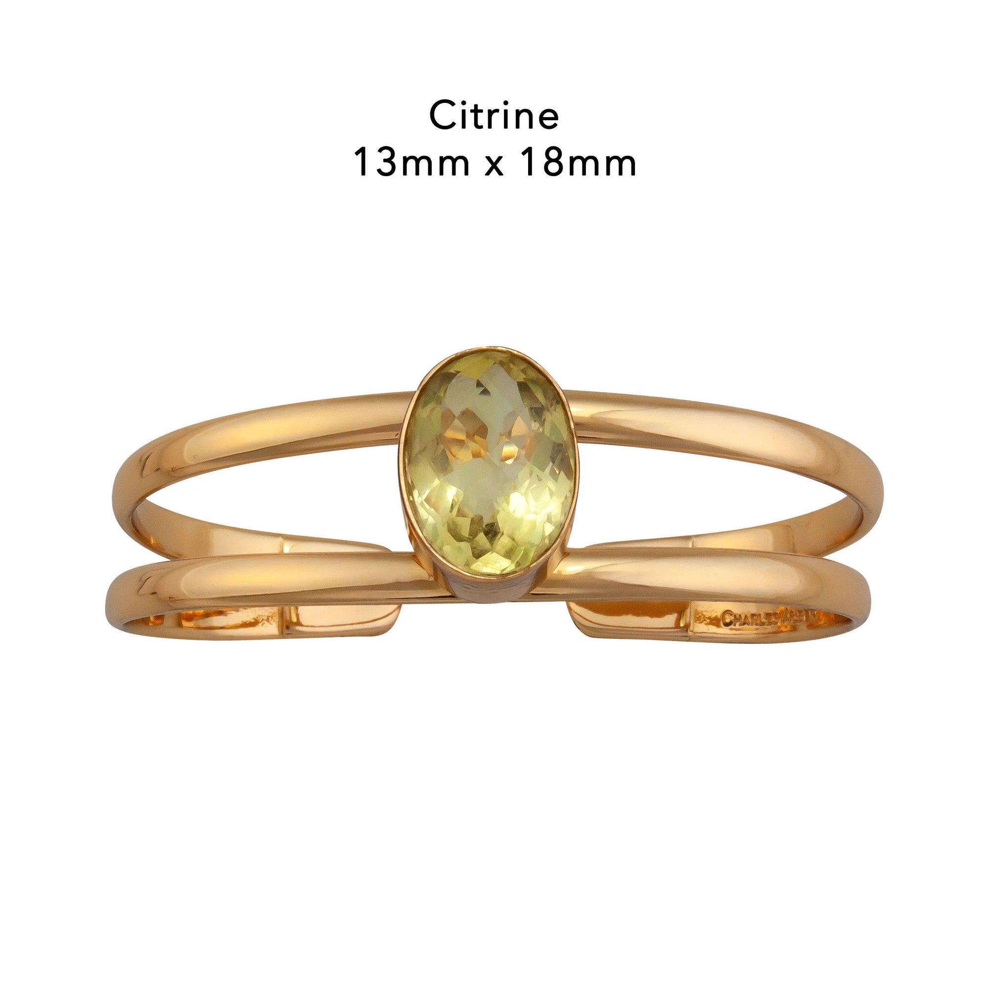 Alchemia Citrine Double Band Cuff | Charles Albert Jewelry