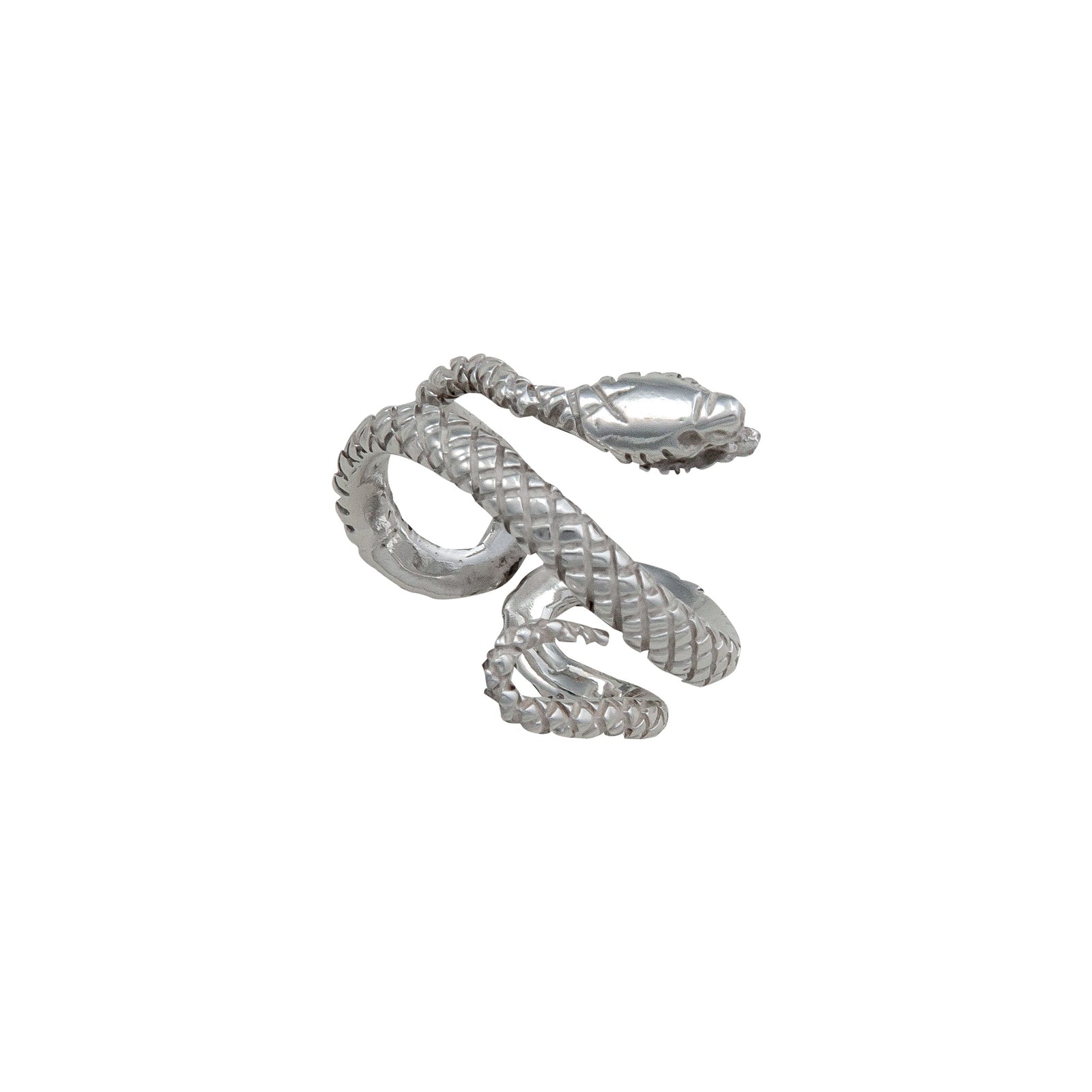 Sterling Silver Snake Adjustable Cuff Ring | Charles Albert Jewelry