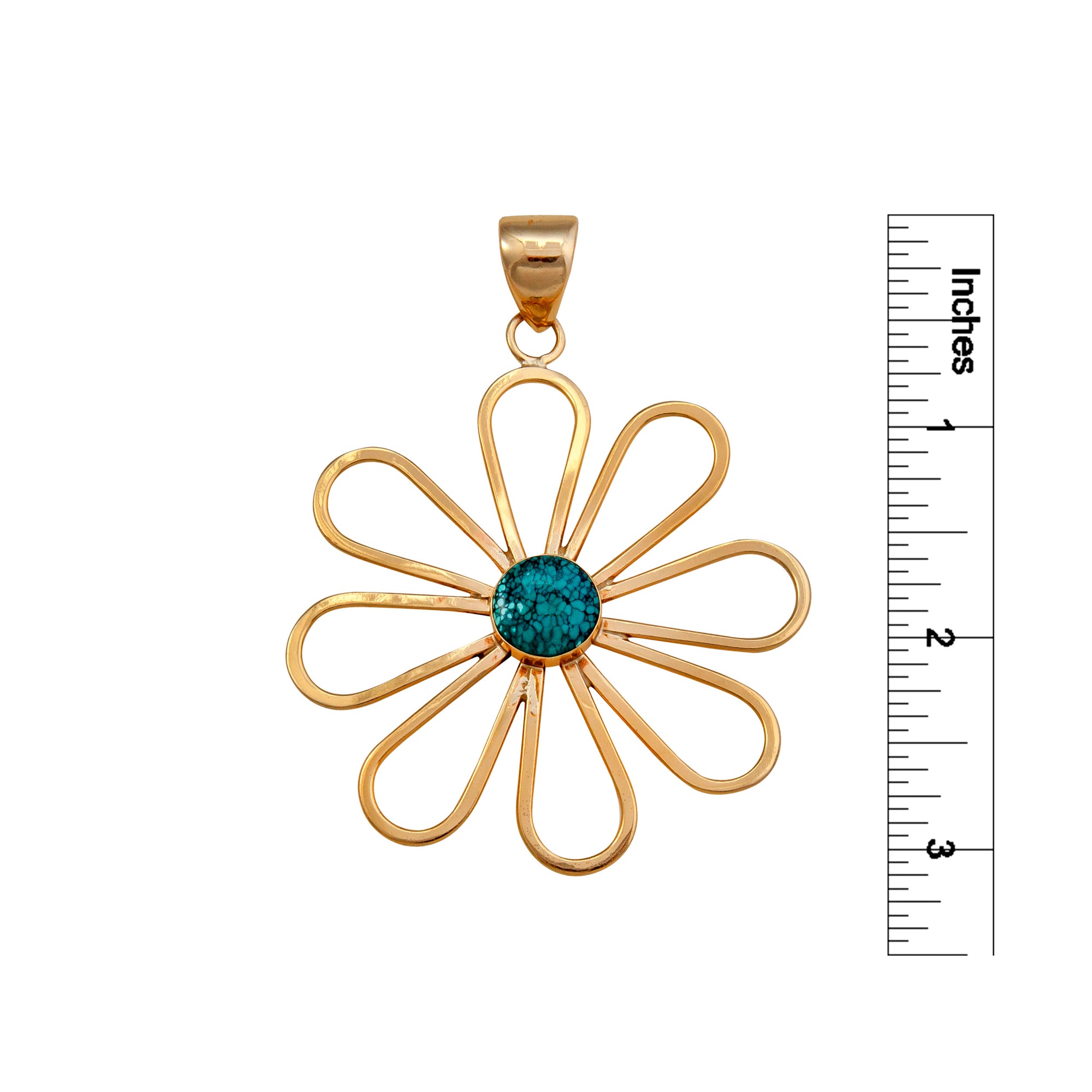 Alchemia Turquoise Flower Pendant | Charles Albert Jewelry