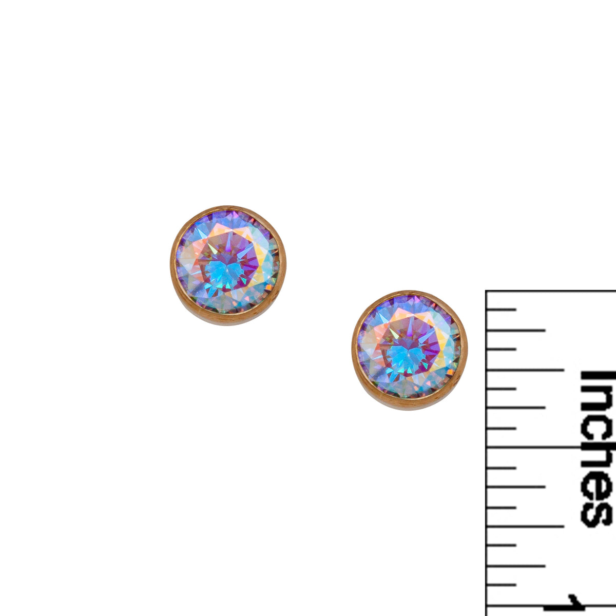 Alchemia Mercury Mist Round Post Earrings| Charles Albert Jewelry