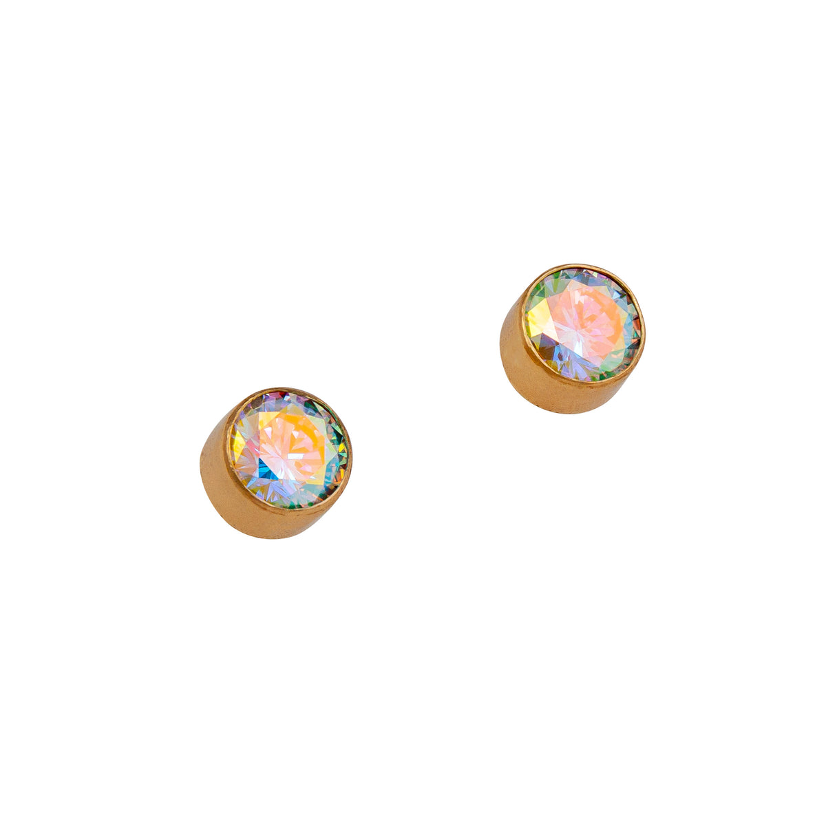 Alchemia Mercury Mist Round Post Earrings| Charles Albert Jewelry