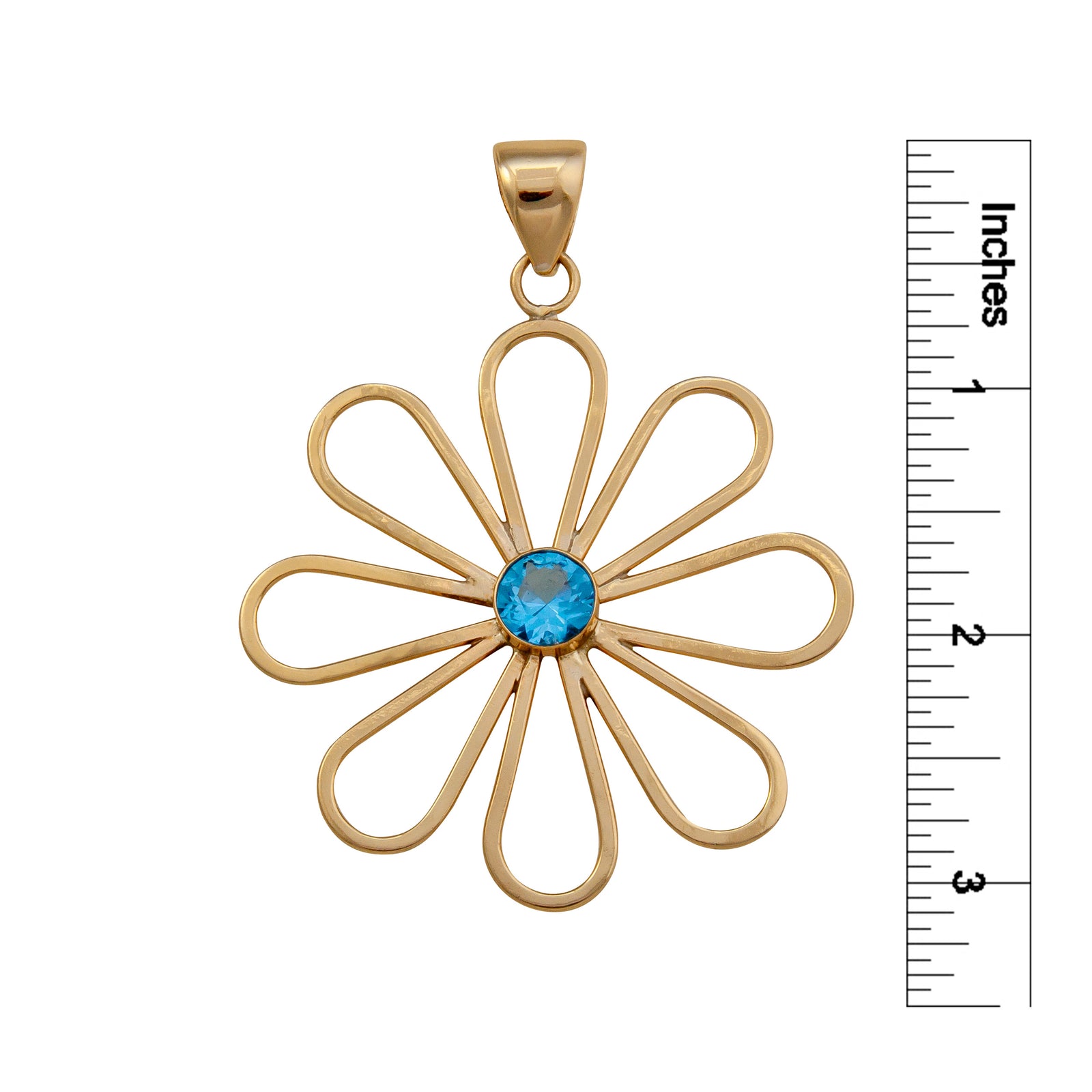 Alchemia Blue Topaz Flower Pendant | Charles Albert Jewelry