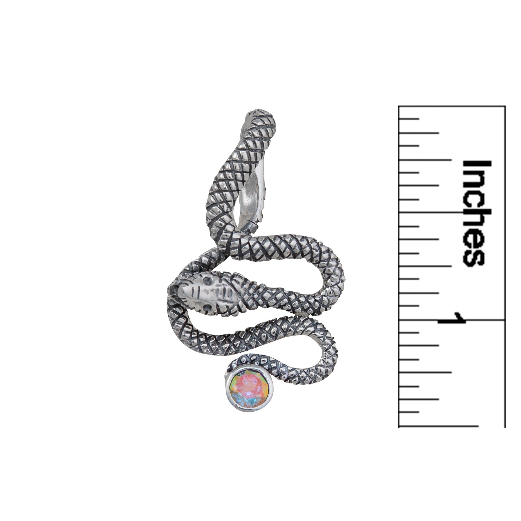 Sterling Silver Mercury Mist Snake Pendant | Charles Albert Jewelry
