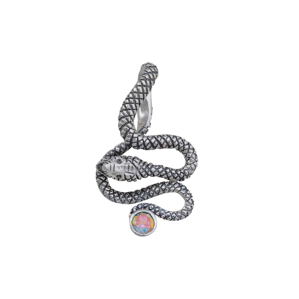 Sterling Silver Mercury Mist Snake Pendant | Charles Albert Jewelry