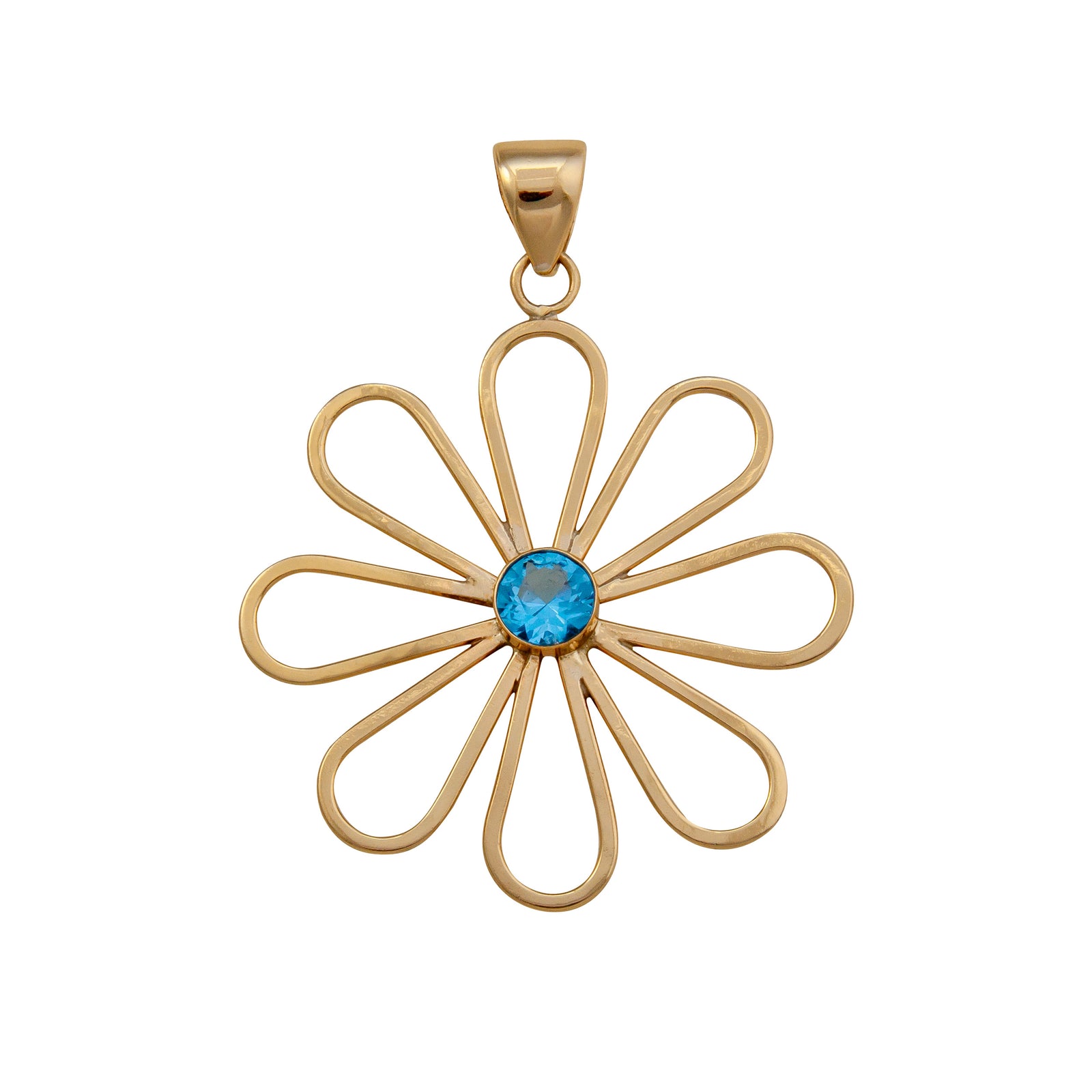 Alchemia Blue Topaz Flower Pendant | Charles Albert Jewelry