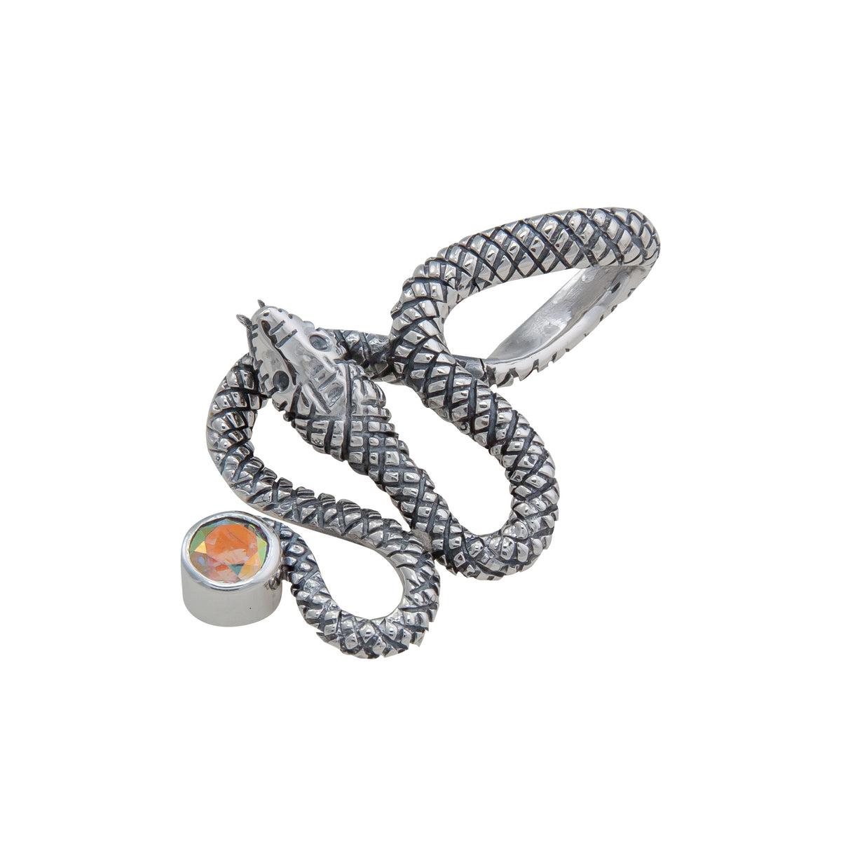 Sterling Silver Mercury Mist Snake Pendant | Charles Albert Jewelry