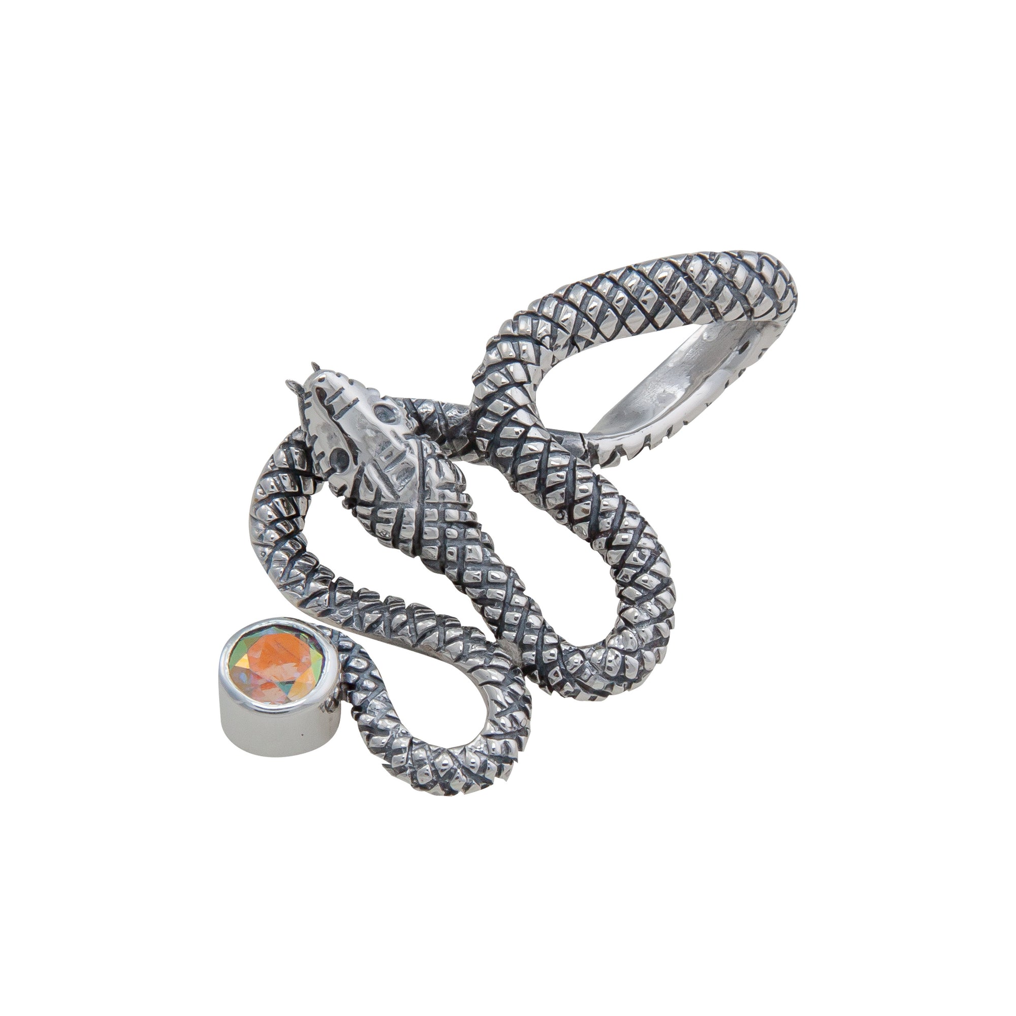 Sterling Silver Mercury Mist Snake Pendant | Charles Albert Jewelry