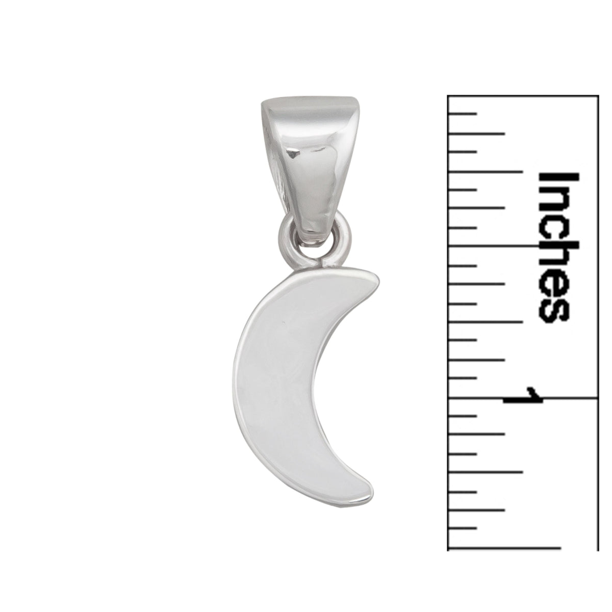Sterling Silver Petite Crescent Moon Pendant | Charles Albert Jewelry