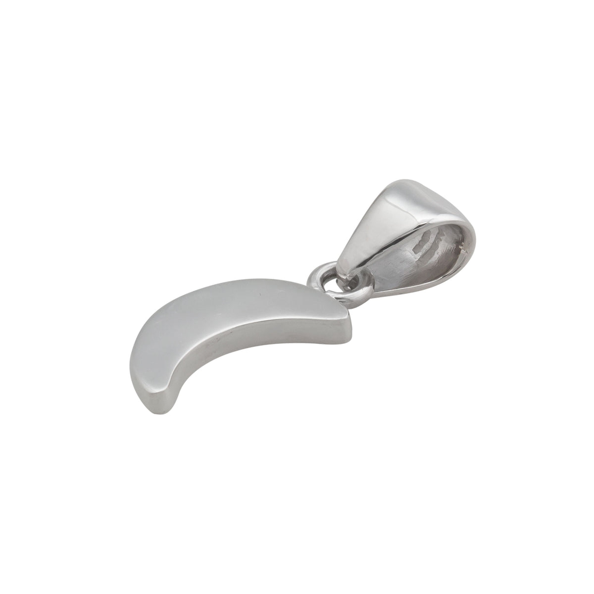 Sterling Silver Petite Crescent Moon Pendant | Charles Albert Jewelry