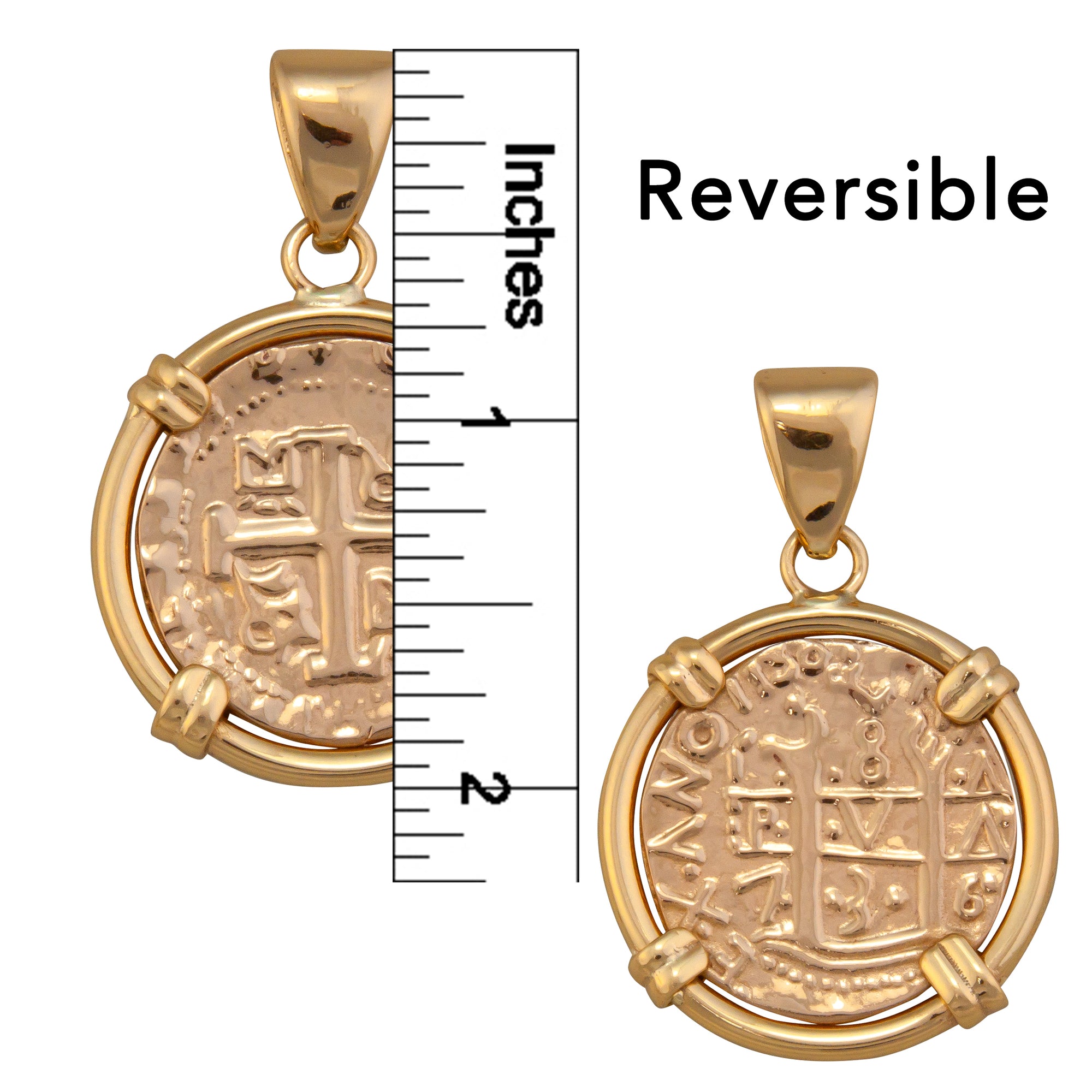 Alchemia Replica Treasure Coin Prong Edge Pendant