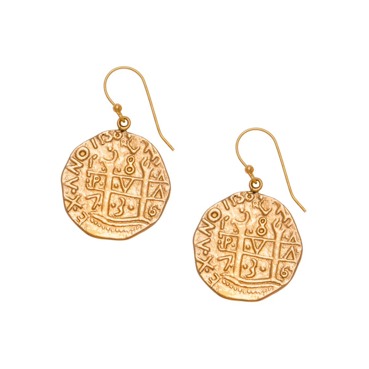 Alchemia Replica Treasure Coin Earrings | Charles Albert Jewelry