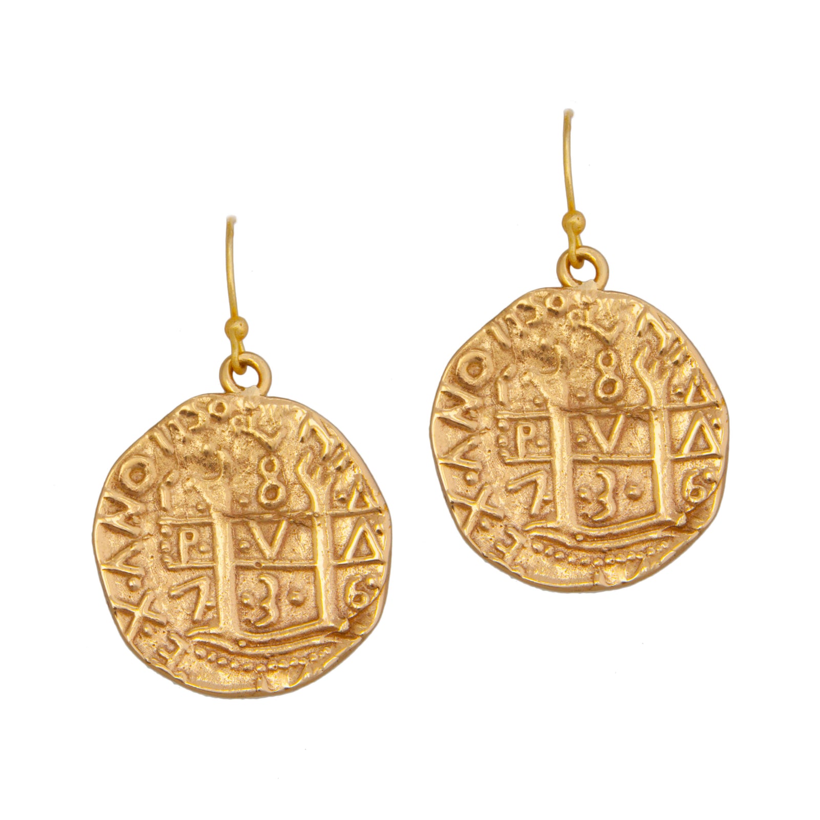 Alchemia Replica Treasure Coin Earrings | Charles Albert Jewelry
