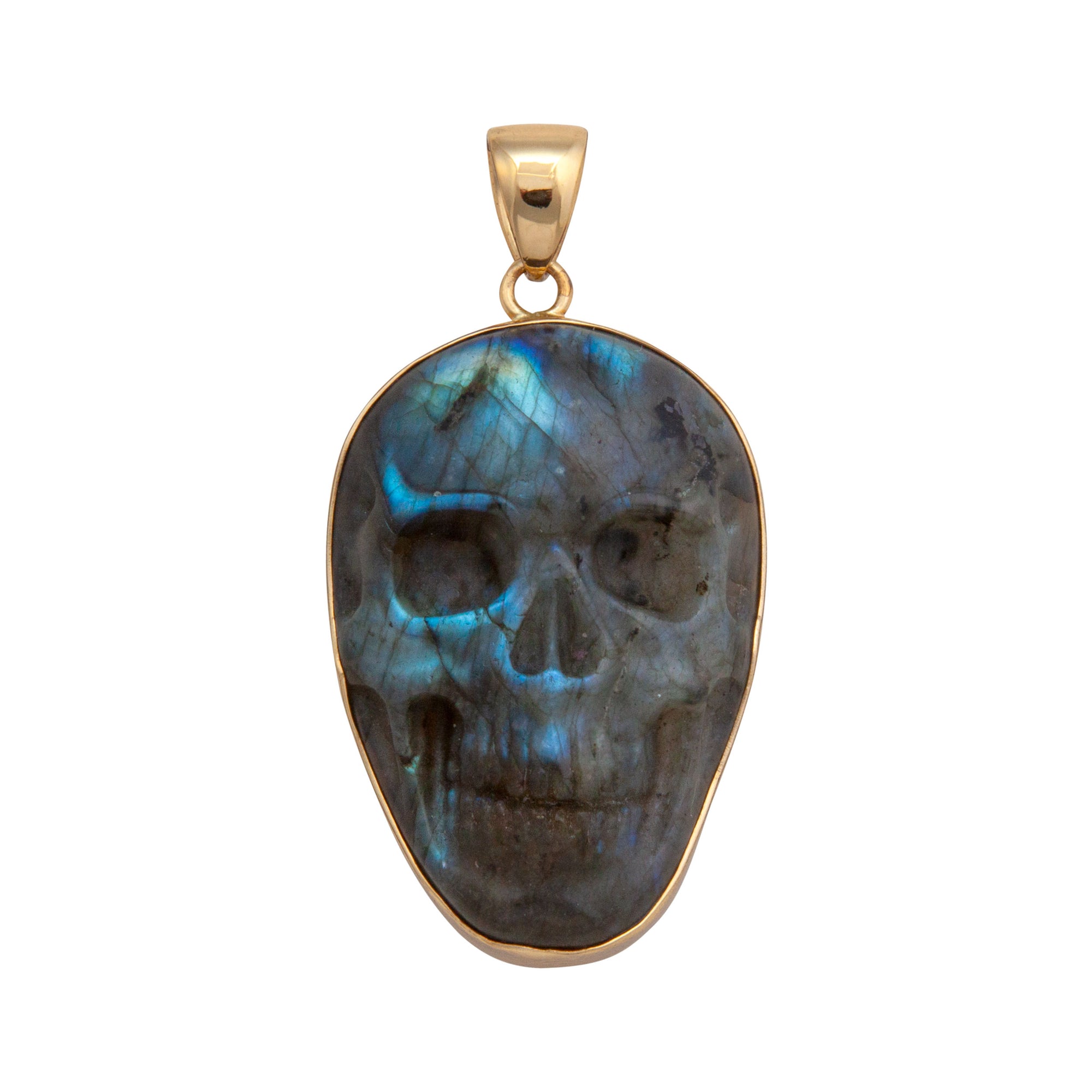 Alchemia Labradorite Skull Pendant - Large | Charles Albert Jewelry