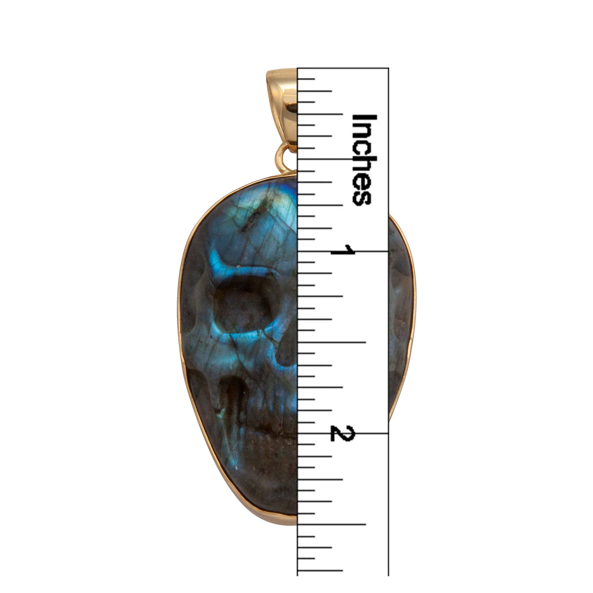 Alchemia Labradorite Skull Pendant - Large | Charles Albert Jewelry