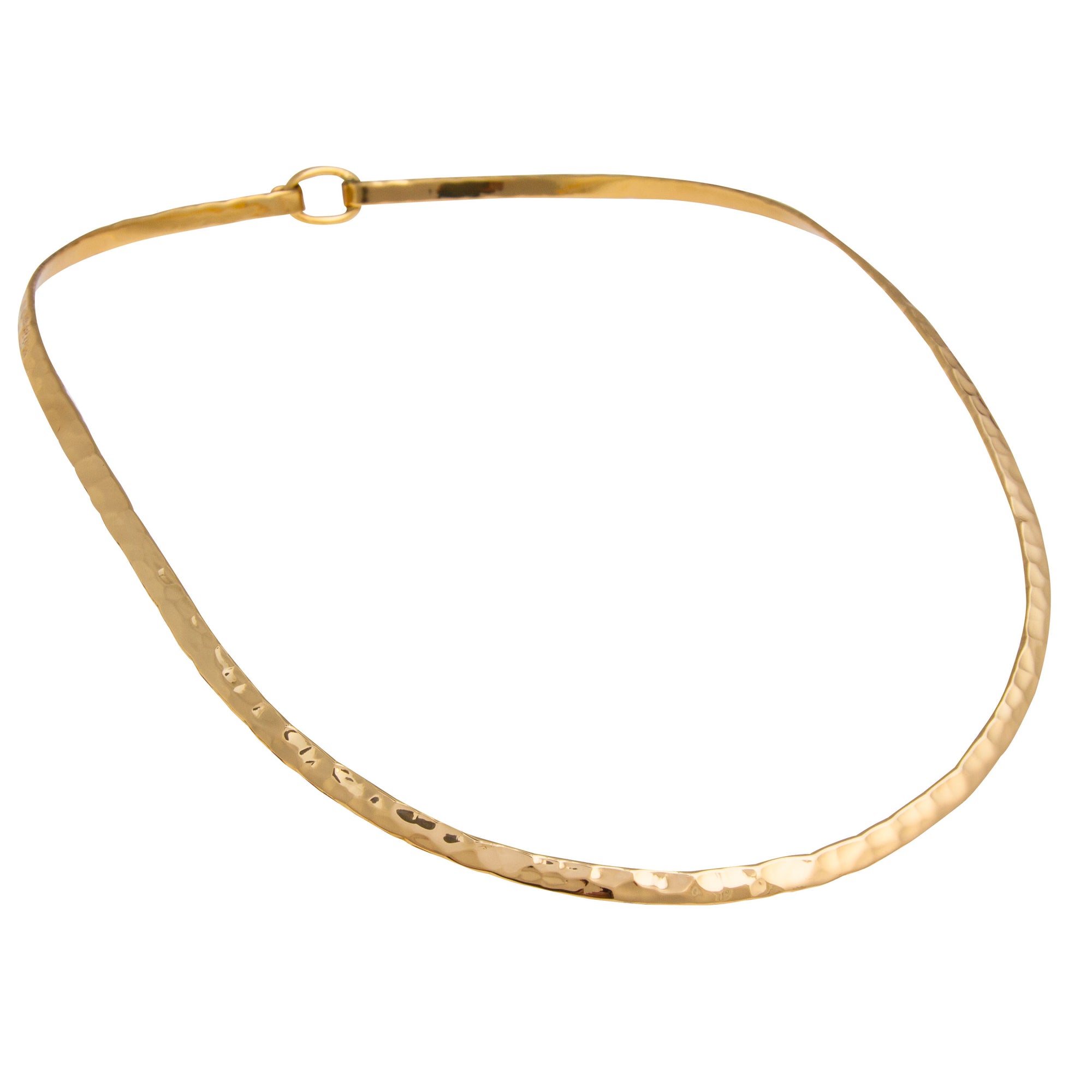 Alchemia Hammered Oval Neckwire with Clasp | Charles Albert Jewelry