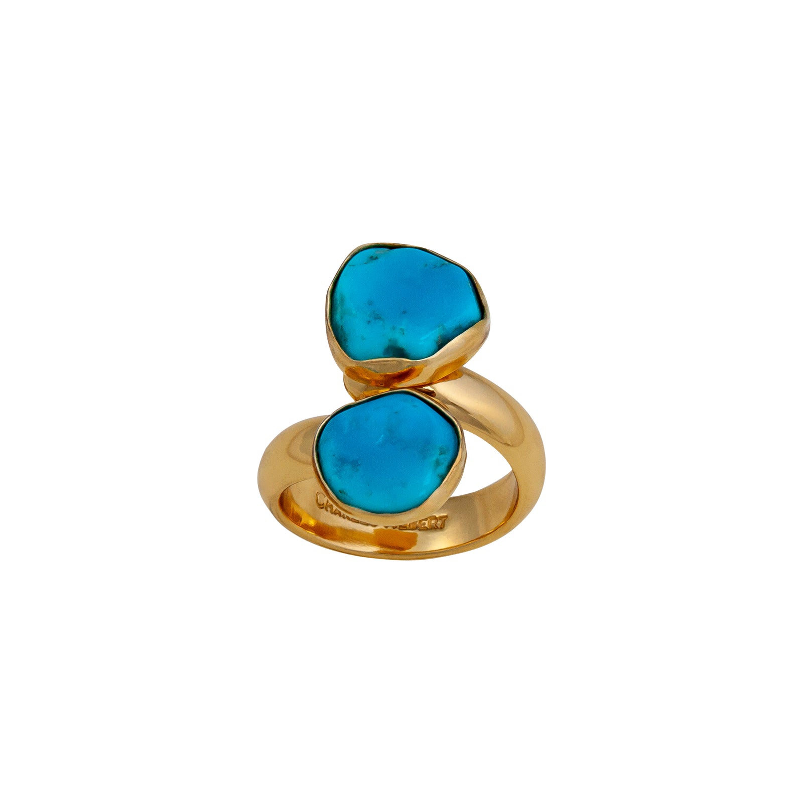 Alchemia Sleeping Beauty Turquoise Bypass Adjustable Ring | Charles Albert Jewelry