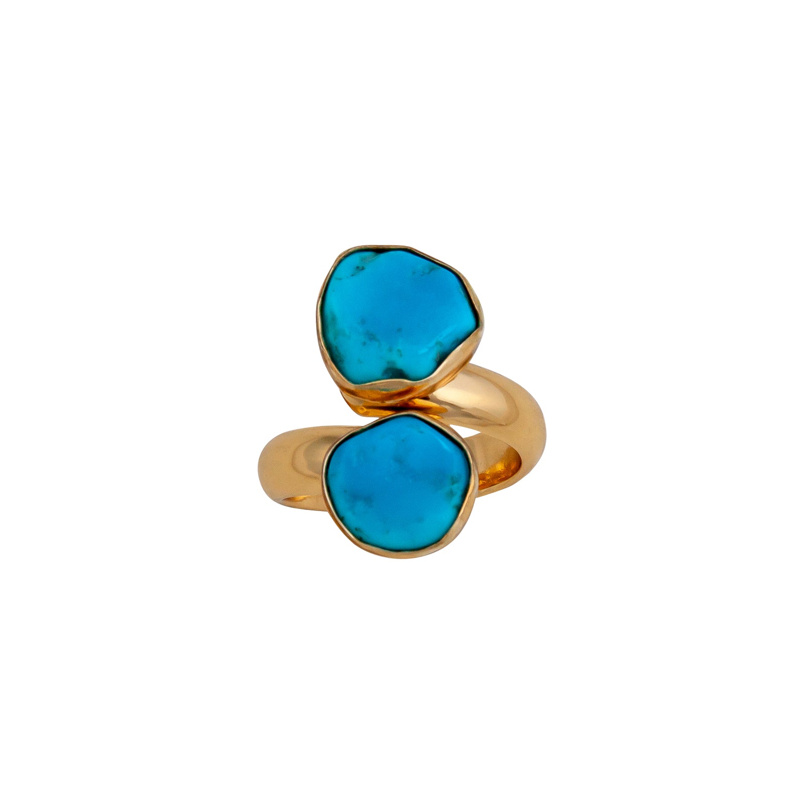 Alchemia Sleeping Beauty Turquoise Bypass Adjustable Ring | Charles Albert Jewelry