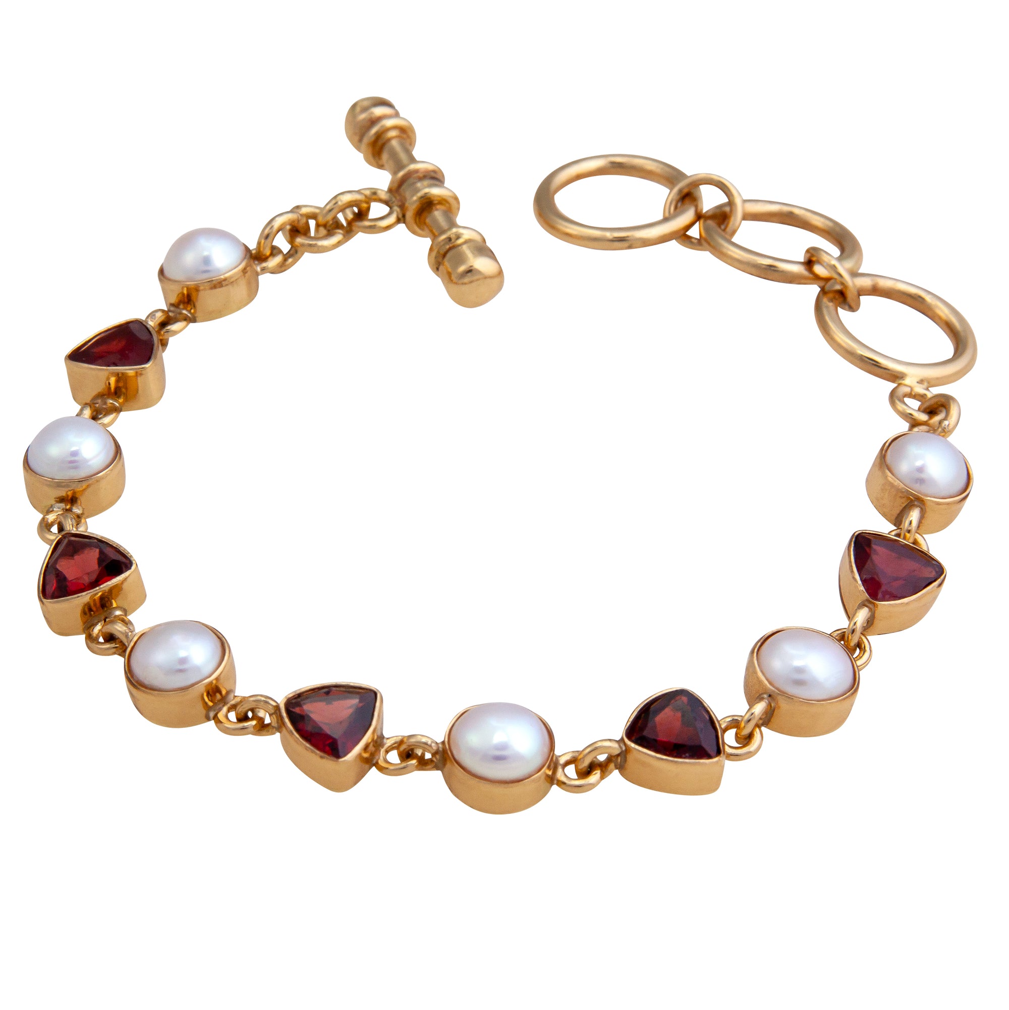 Alchemia Garnet and Pearl Bracelet | Charles Albert Jewelry