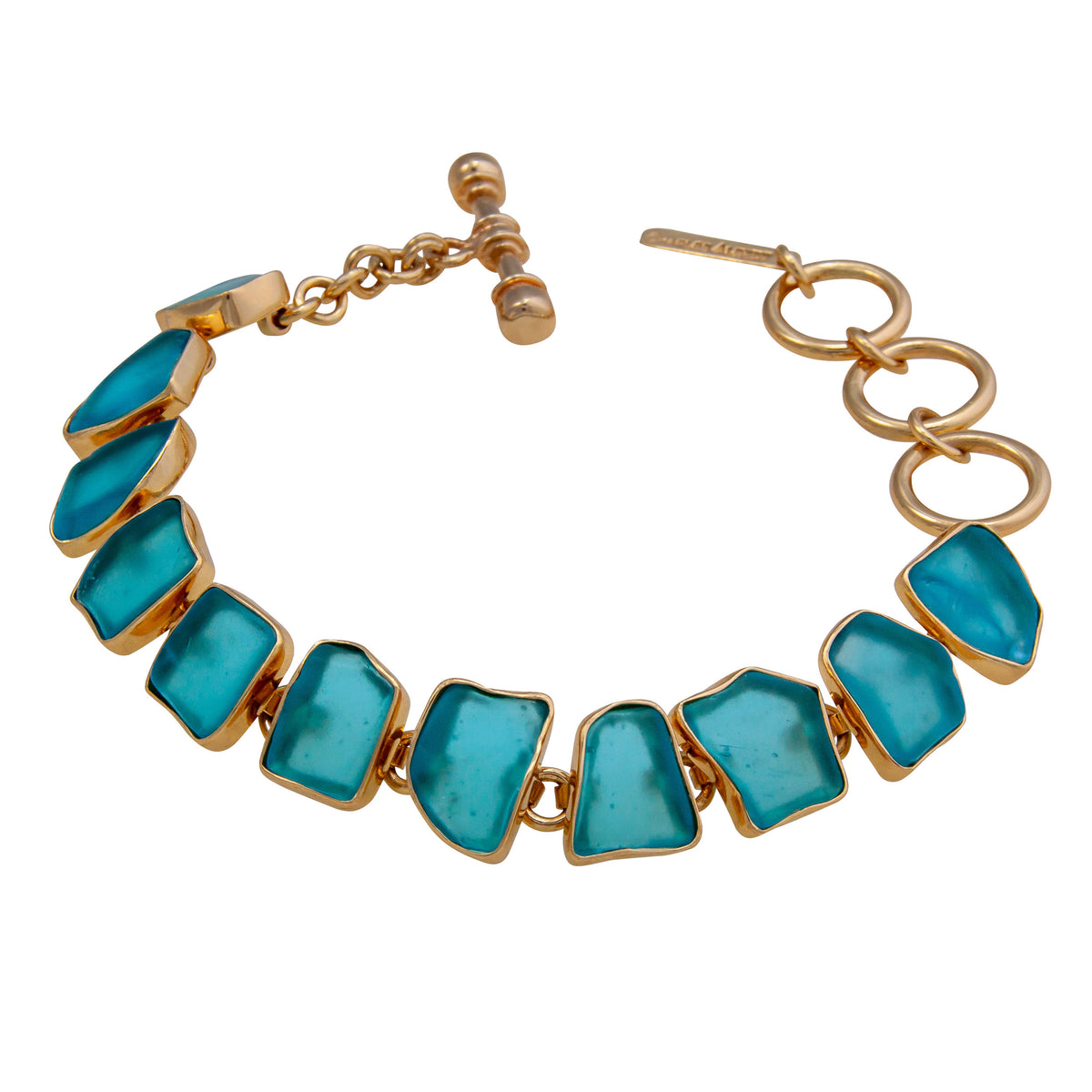 Alchemia Aqua Recycled Beach Glass Bracelet | Charles Albert Jewelry