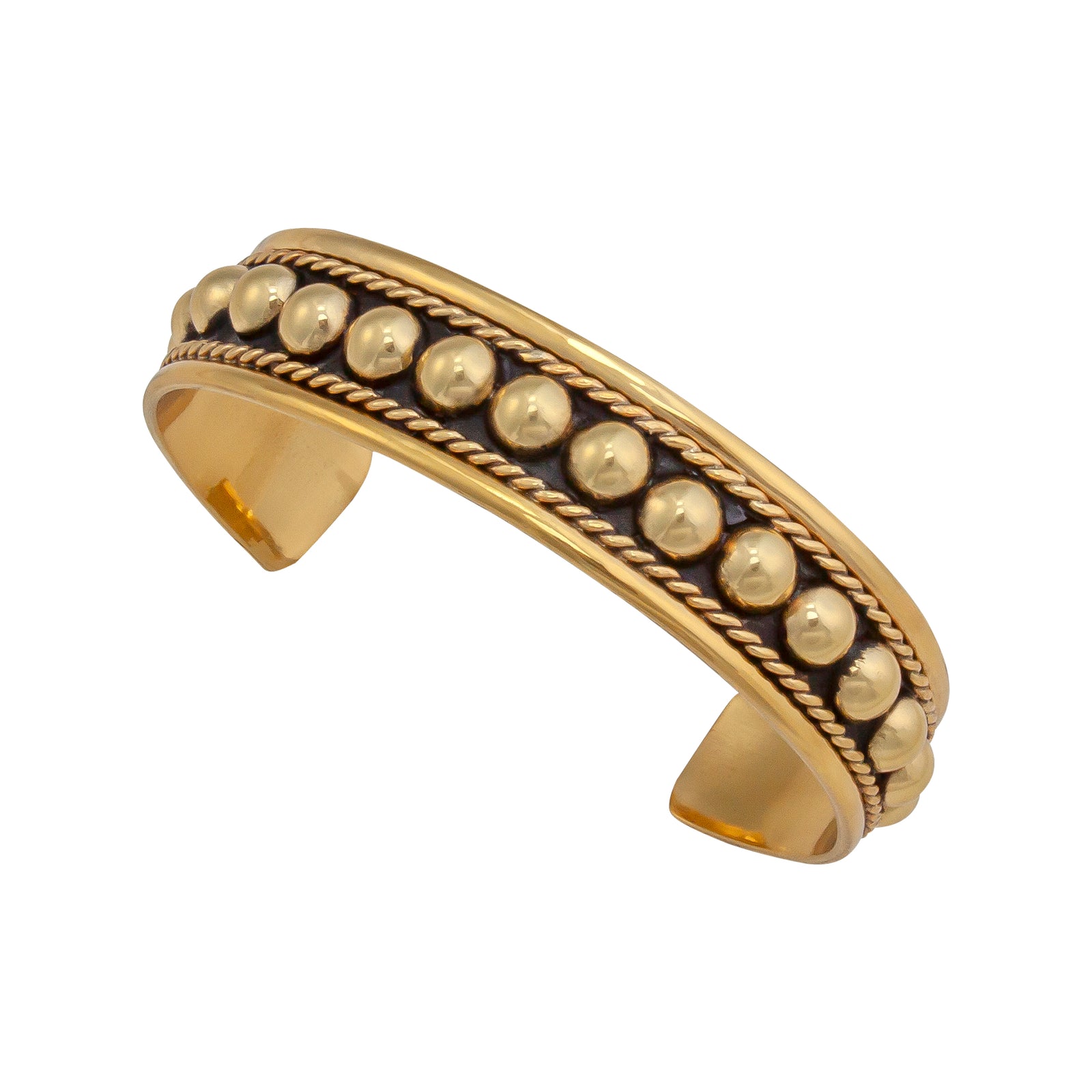 Alchemia Beaded Oxidized Adjustable Cuff | Charles Albert Jewelry