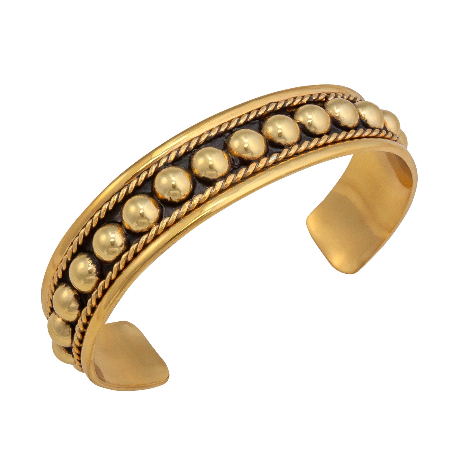 Alchemia Beaded Oxidized Adjustable Cuff | Charles Albert Jewelry