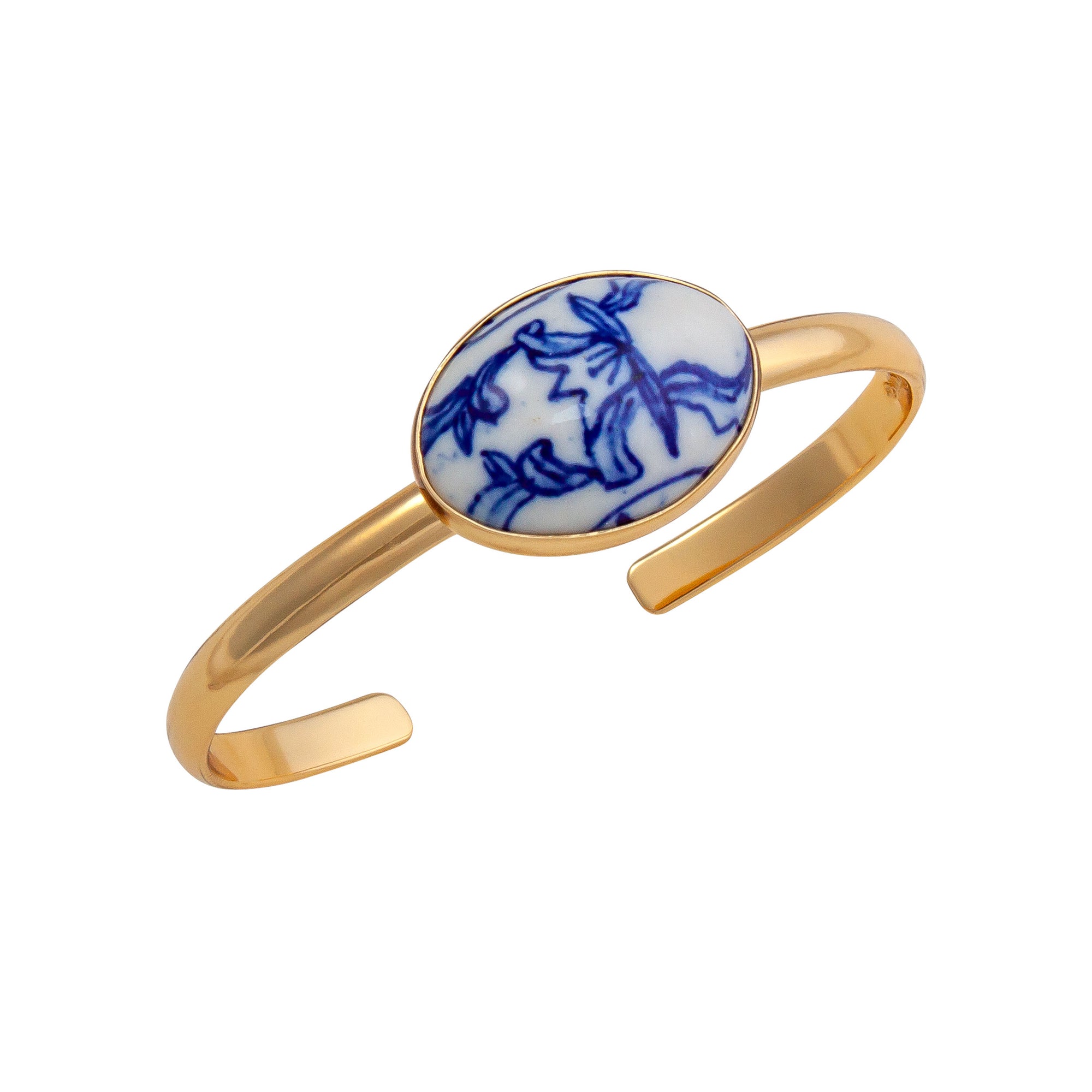 Alchemia Azure Blue Porcelain Mini Cuff | Charles Albert Jewelry