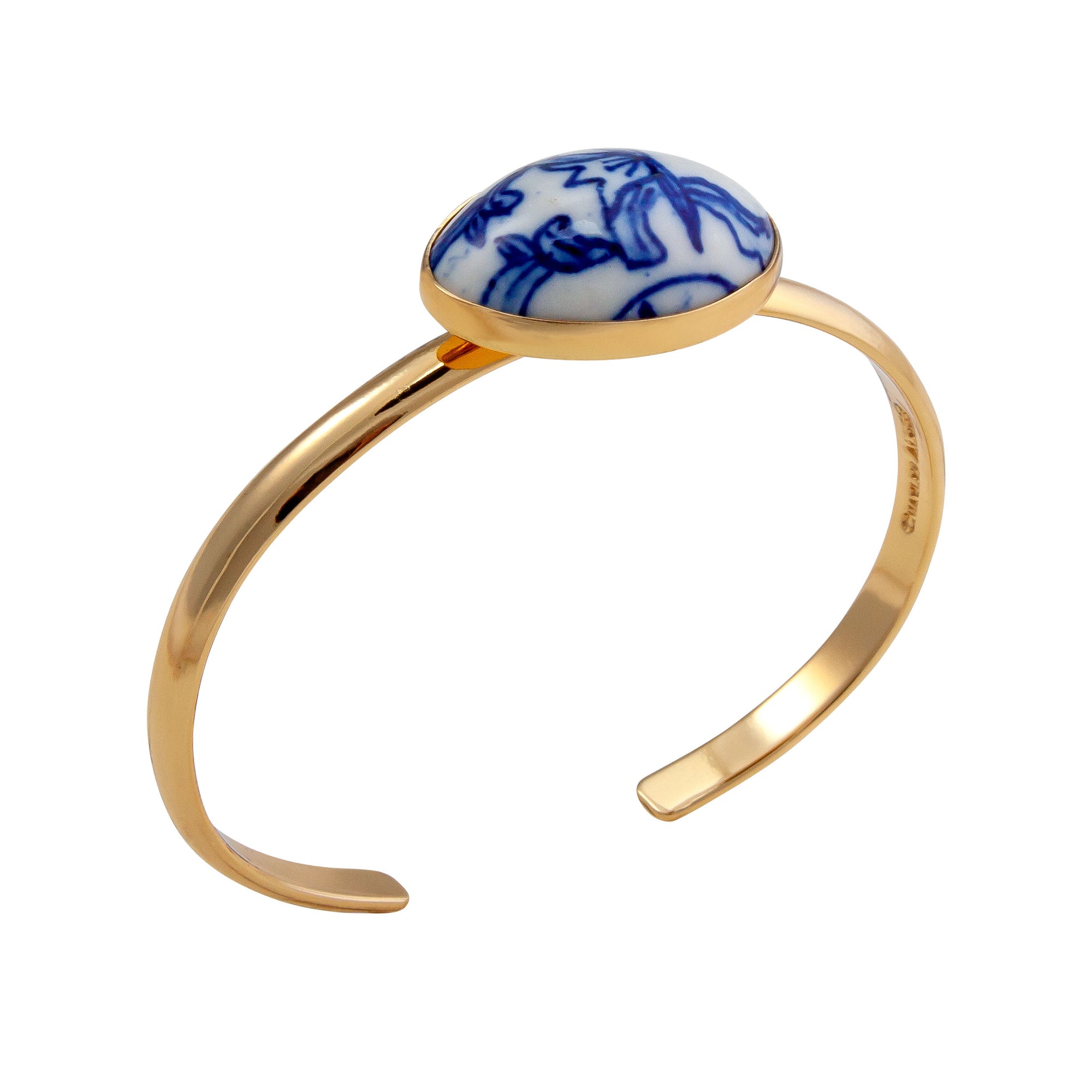 Alchemia Azure Blue Porcelain Mini Cuff | Charles Albert Jewelry