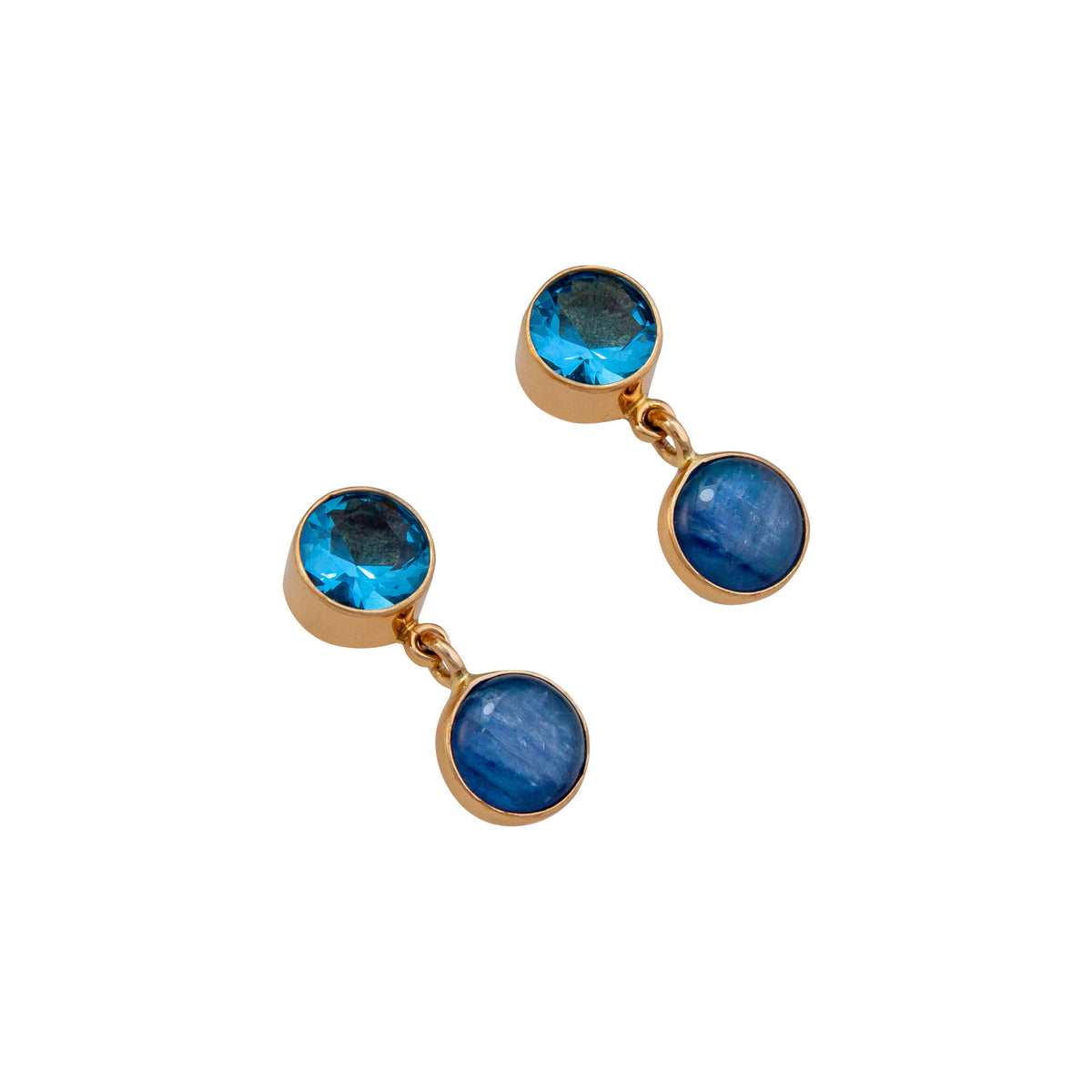 Alchemia Blue Topaz and Kyanite Post Earrings | Charles Albert Jewelry