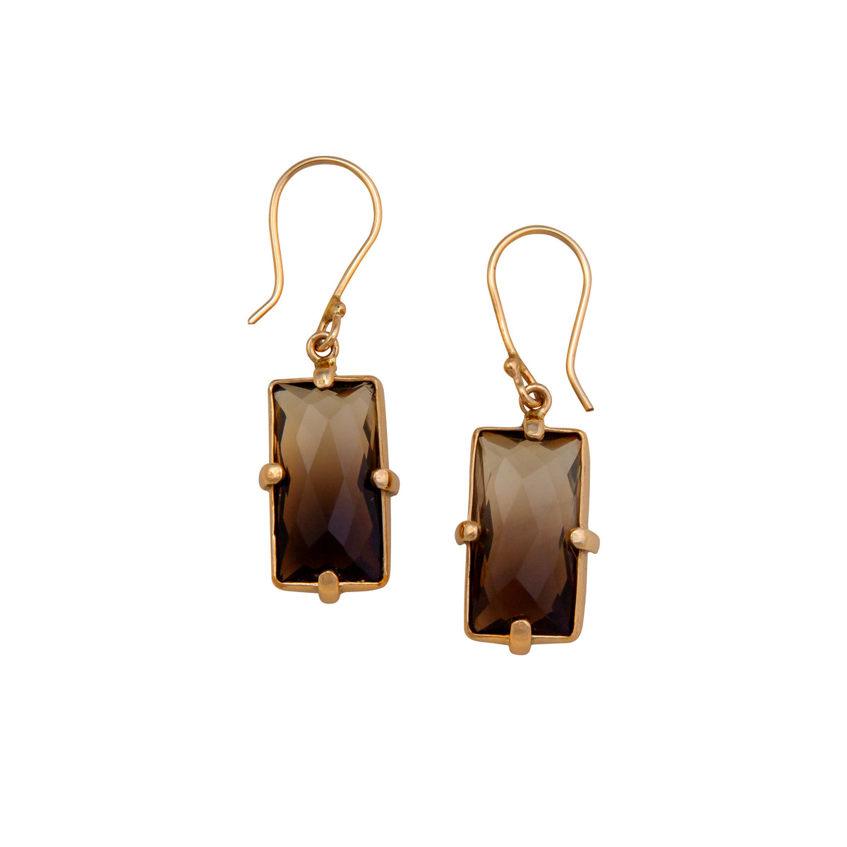 Alchemia Bi-Color Quartz Prong Set Drop Earrings | Charles Albert Jewelry