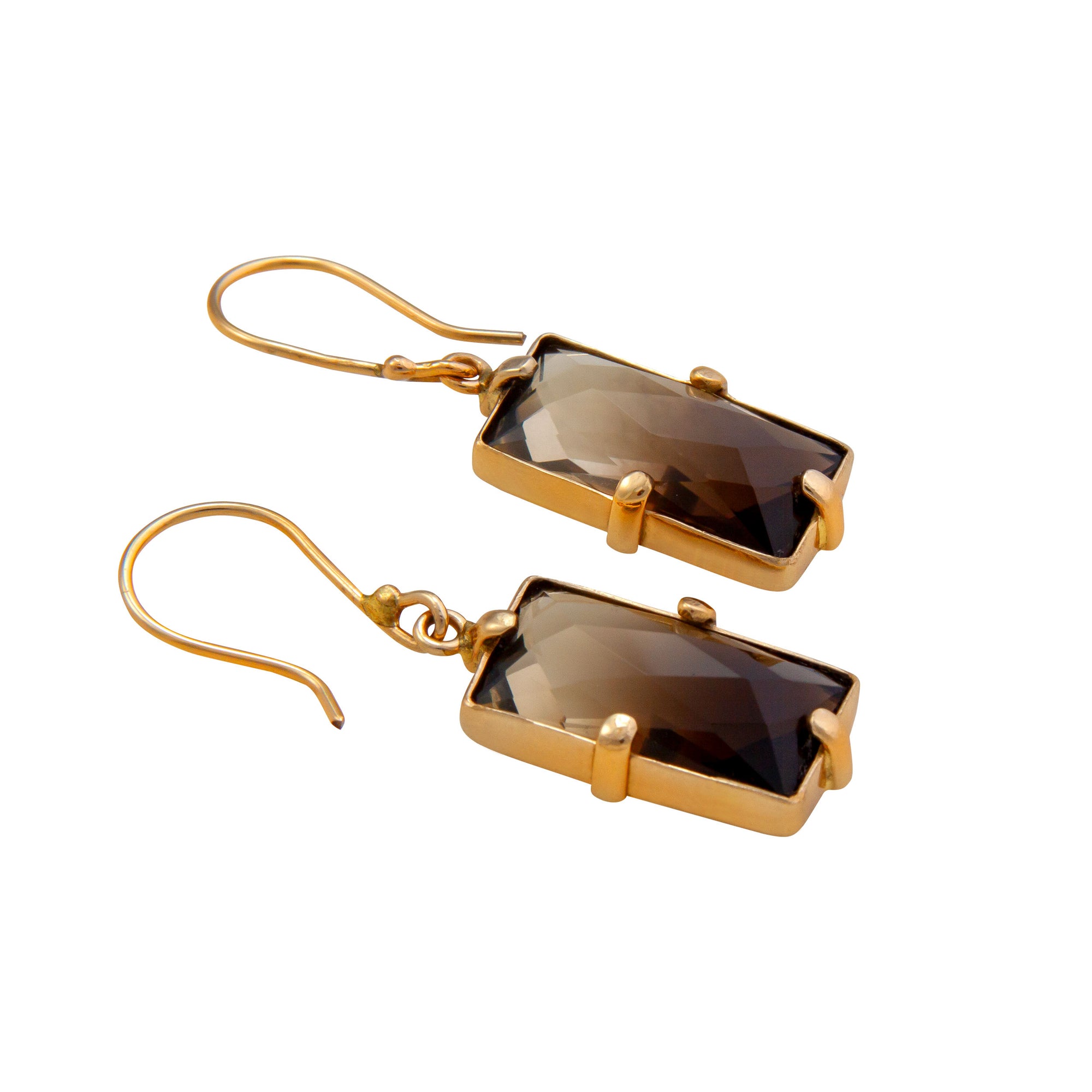 Alchemia Bi-Color Quartz Prong Set Drop Earrings | Charles Albert Jewelry