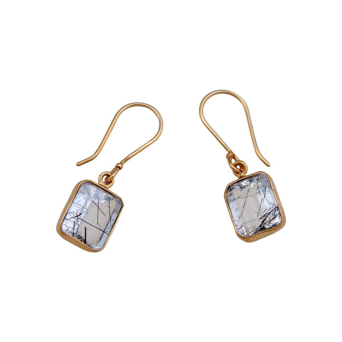 Alchemia Tourmalinated Quartz Drop Earrings | Charles Albert Jewelry