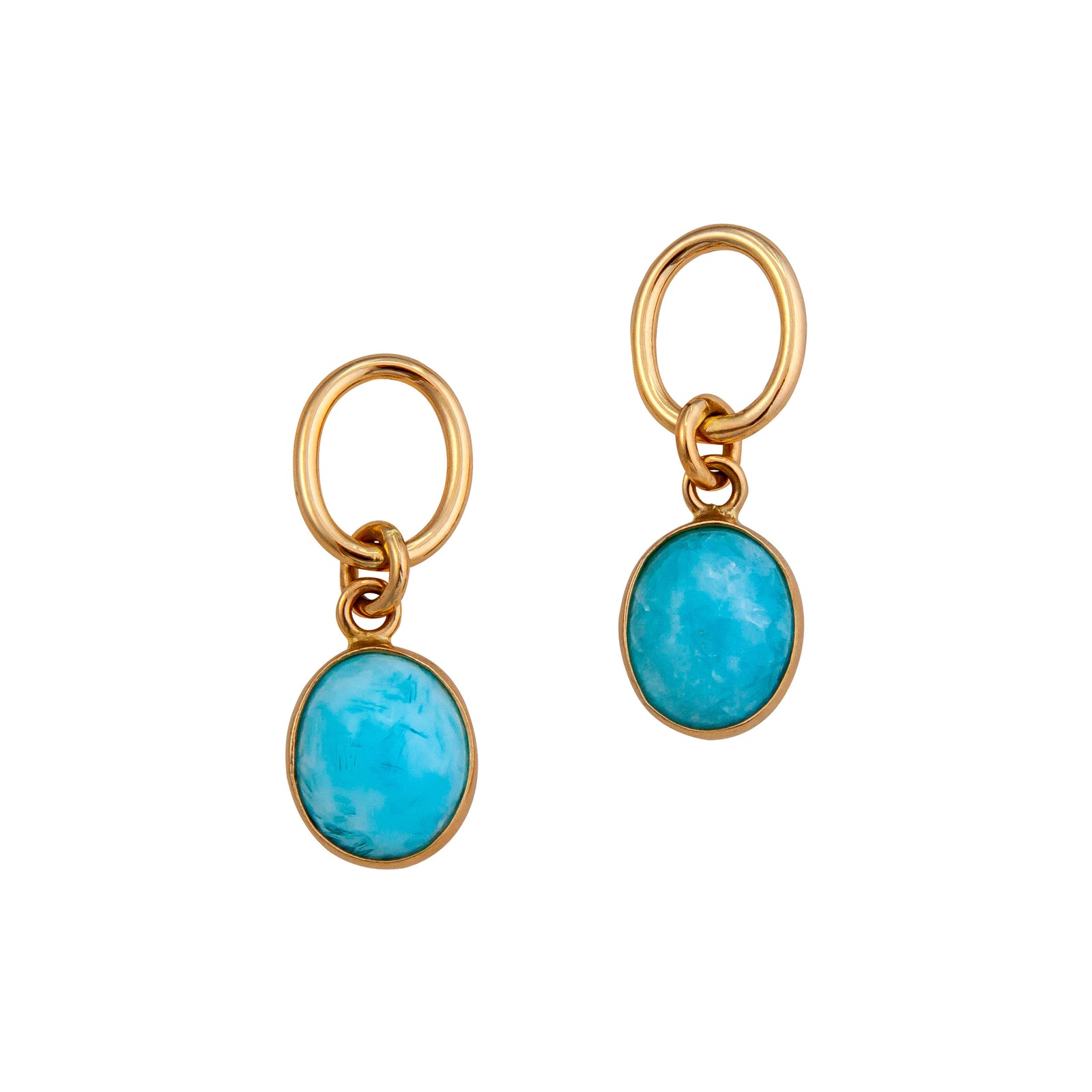 Alchemia Hemimorphite Oval Post Earrings | Charles Albert Jewelry