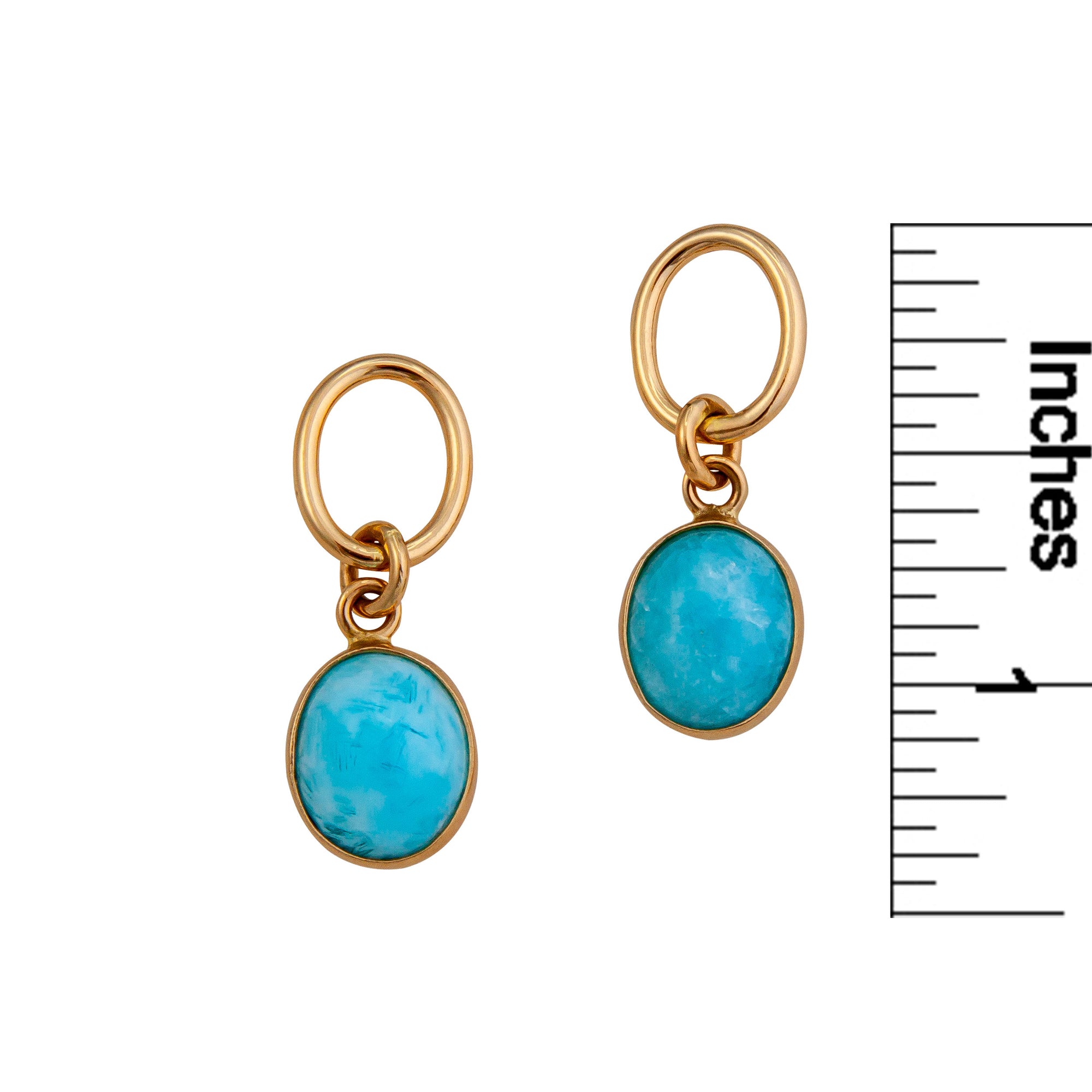 Alchemia Hemimorphite Oval Post Earrings | Charles Albert Jewelry