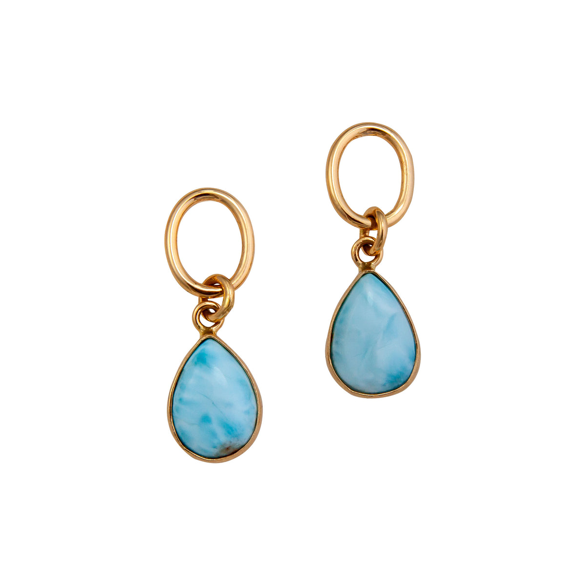 Alchemia Larimar Teardrop Post Earrings | Charles Albert Jewelry