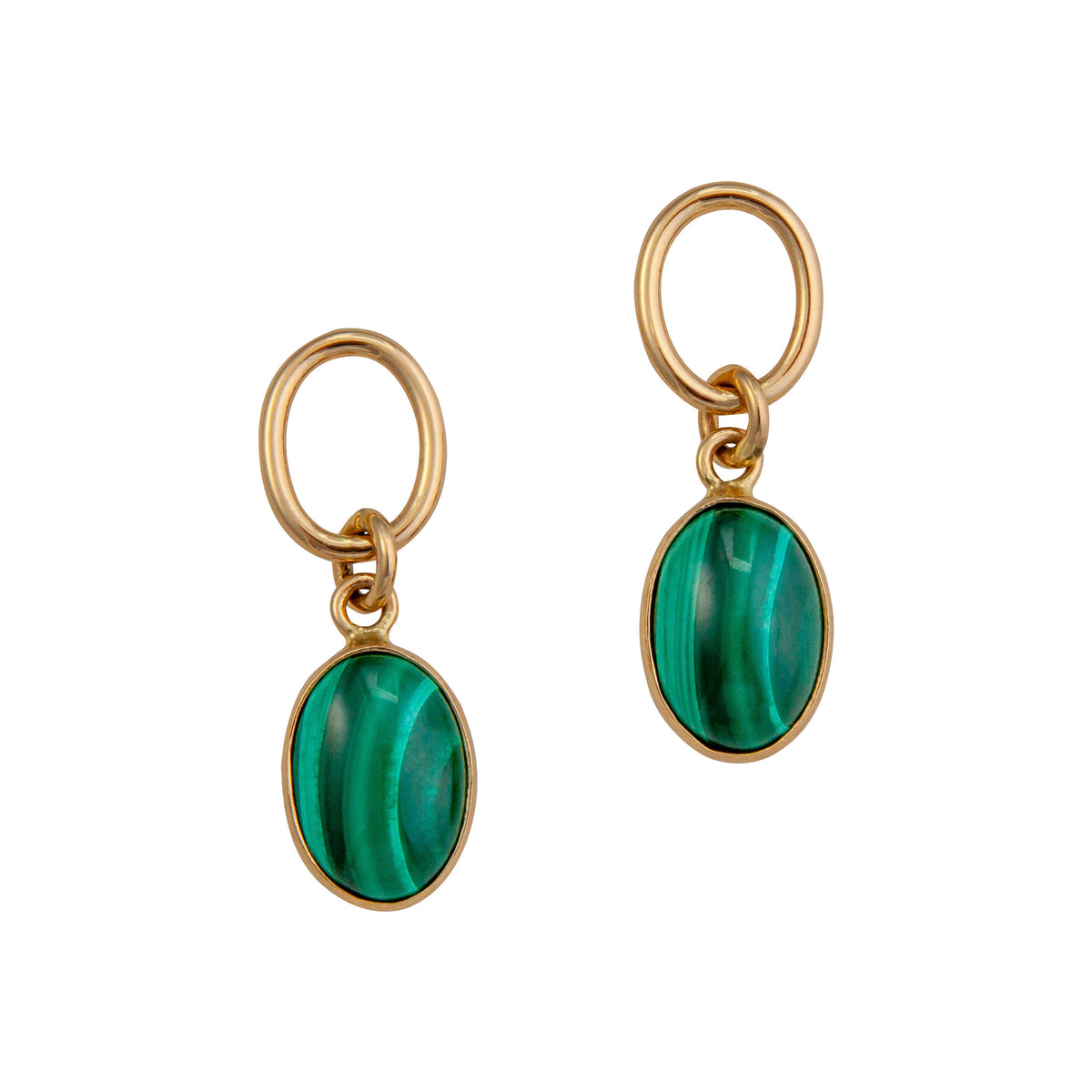 Alchemia Malachite Oval Post Earrings | Charles Albert Jewelry