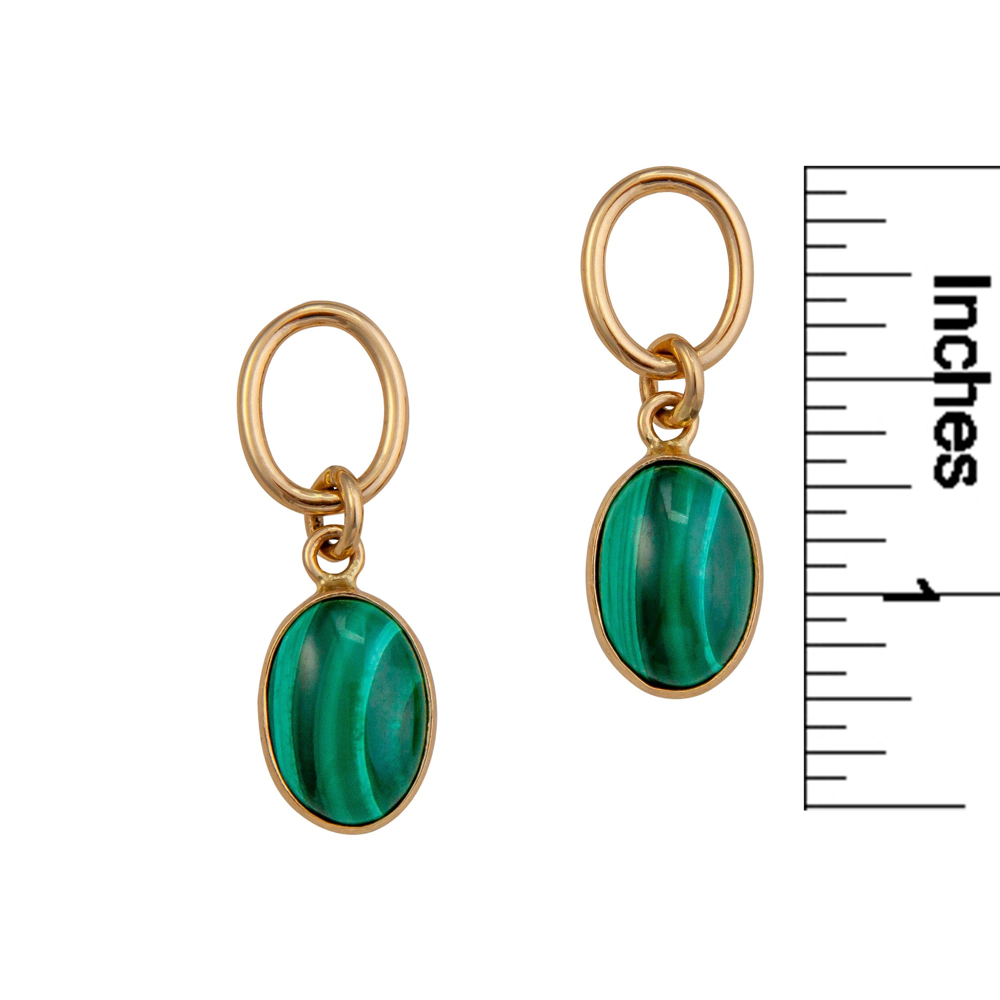 Alchemia Malachite Oval Post Earrings | Charles Albert Jewelry