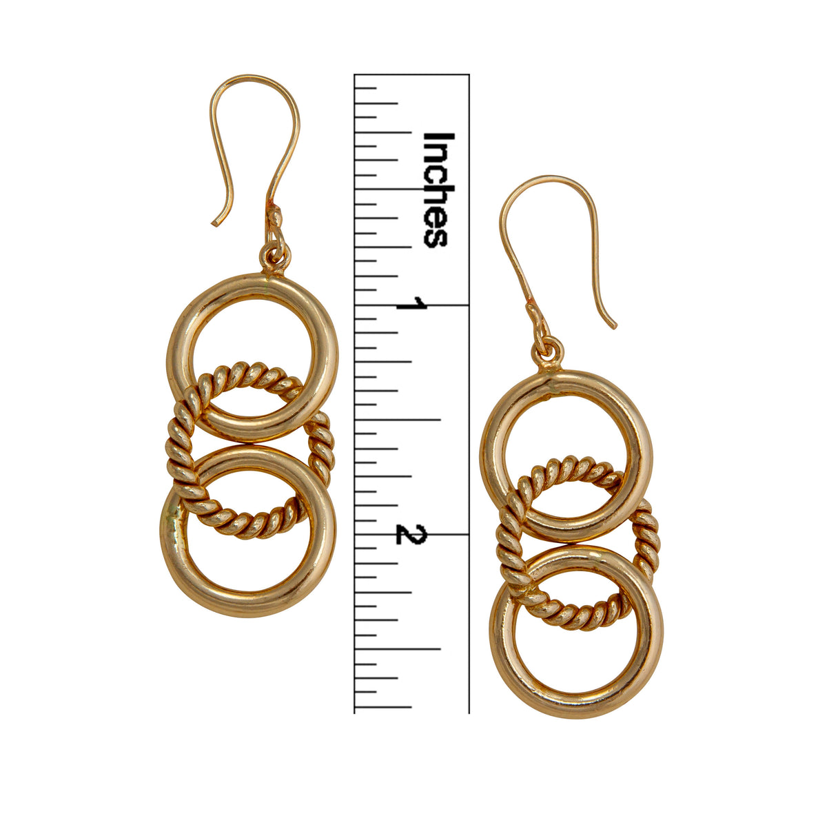 Alchemia Twisted High-Polish Circle Drop Earrings | Charles Albert Jewelry