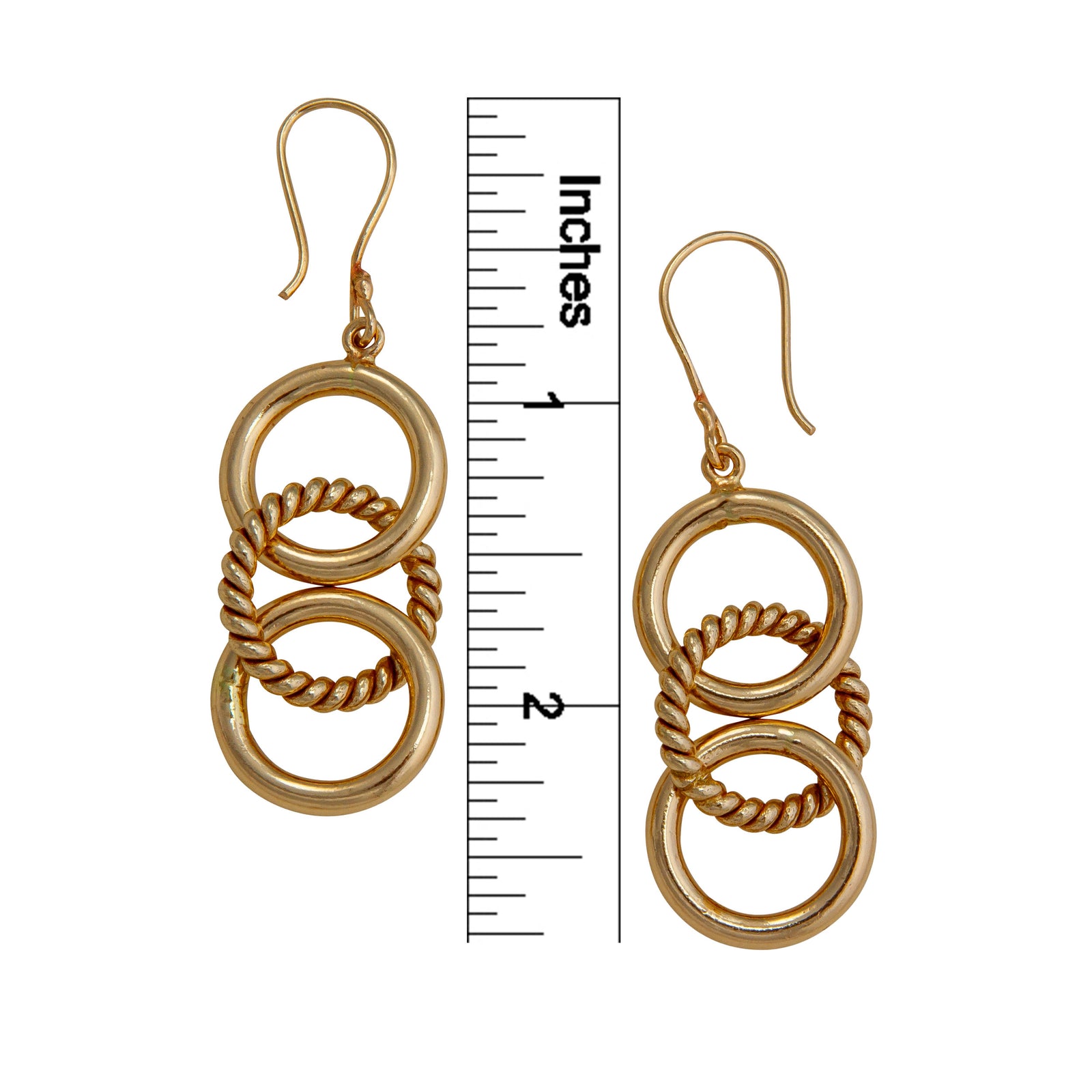 Alchemia Twisted High-Polish Circle Drop Earrings | Charles Albert Jewelry