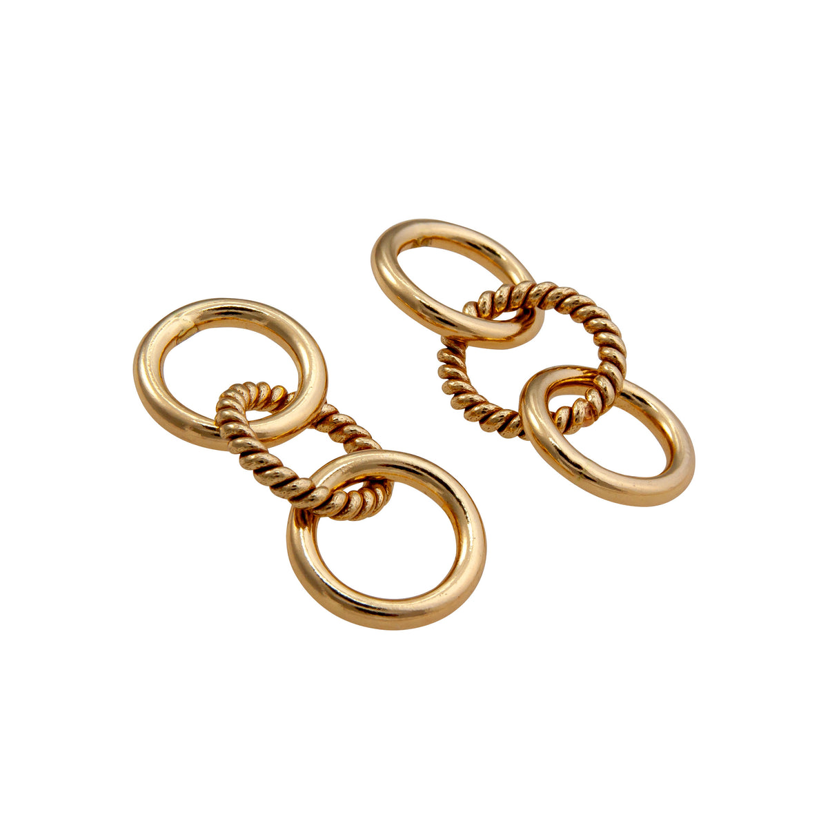 Alchemia Twisted High-Polish Circle Post Earrings | Charles Albert Jewelry