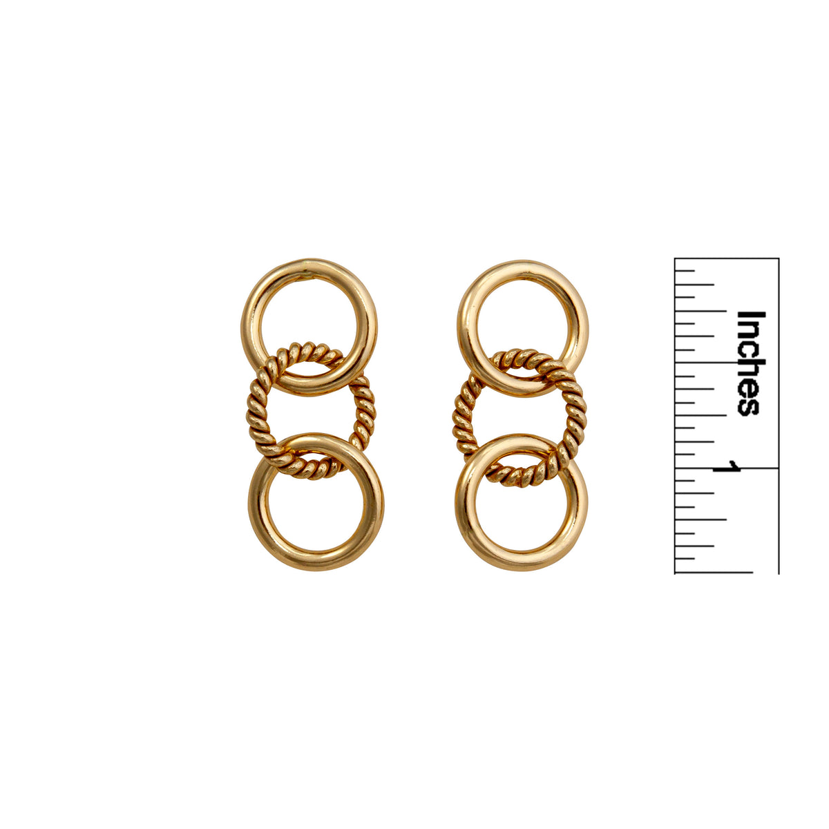 Alchemia Twisted High-Polish Circle Post Earrings | Charles Albert Jewelry