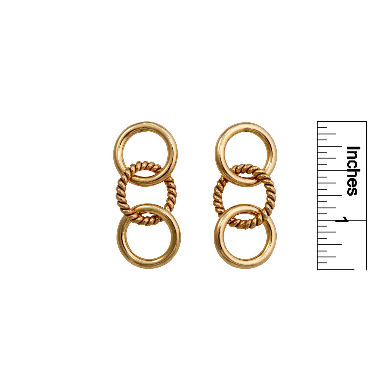 Alchemia Twisted High-Polish Circle Post Earrings | Charles Albert Jewelry