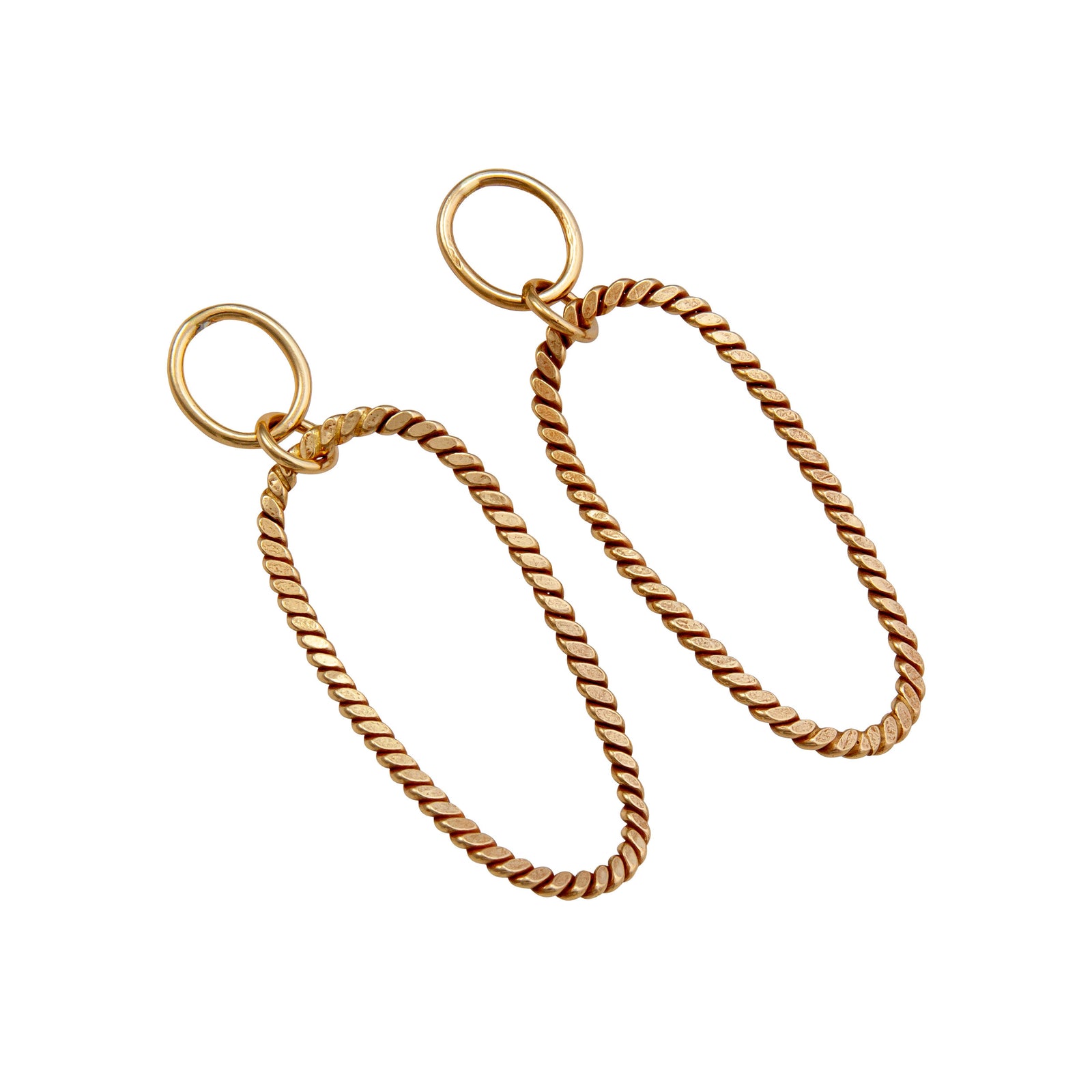 Alchemia Elongated Oval Twist Post Earrings | Charles Albert Jewelry