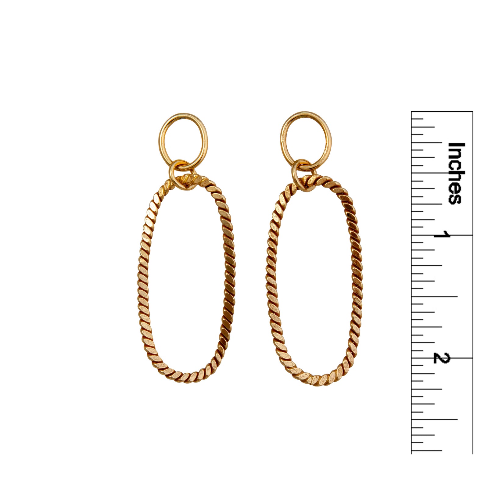 Alchemia Elongated Oval Twist Post Earrings | Charles Albert Jewelry