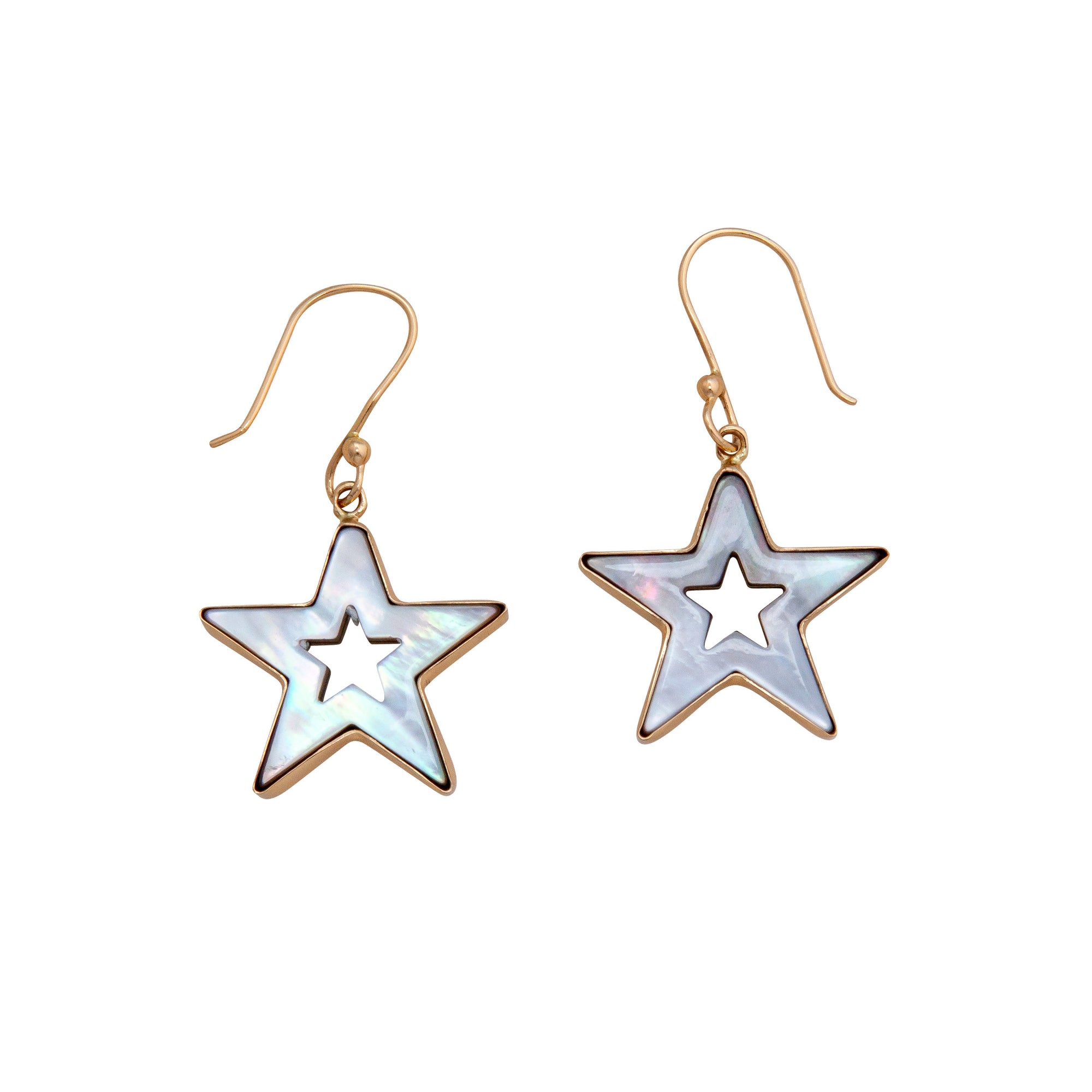 Alchemia Mother of Pearl Star Drop Earrings | Charles Albert Jewelry