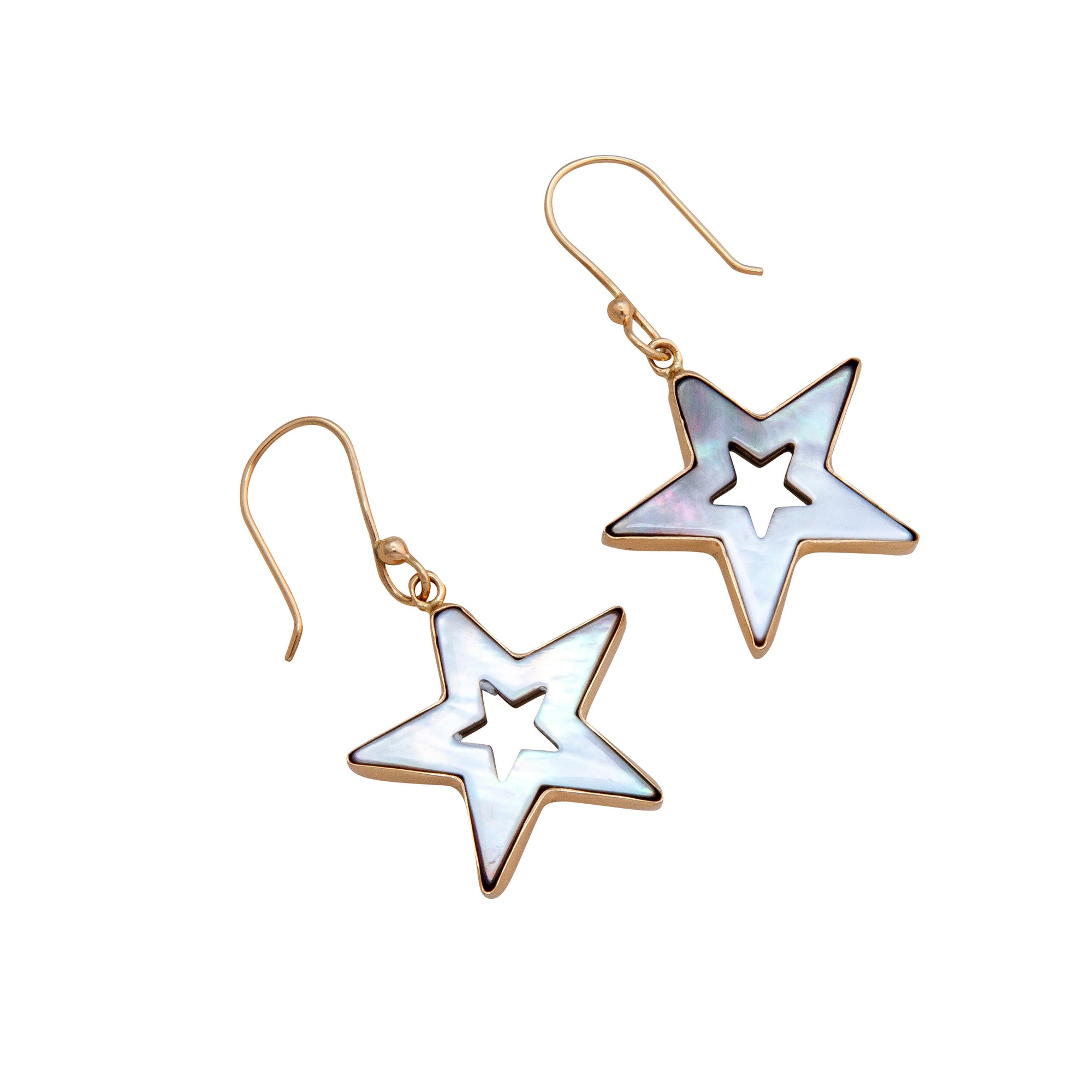 Alchemia Mother of Pearl Star Drop Earrings | Charles Albert Jewelry