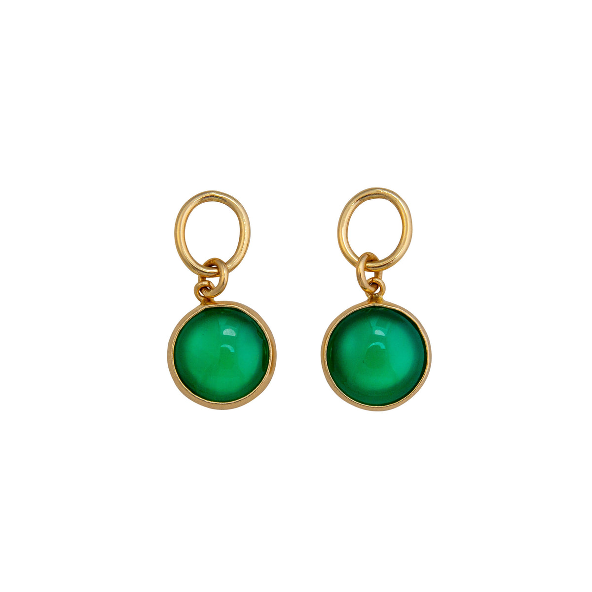 Alchemia Green Quartz Round Post Earrings | Charles Albert Jewelry